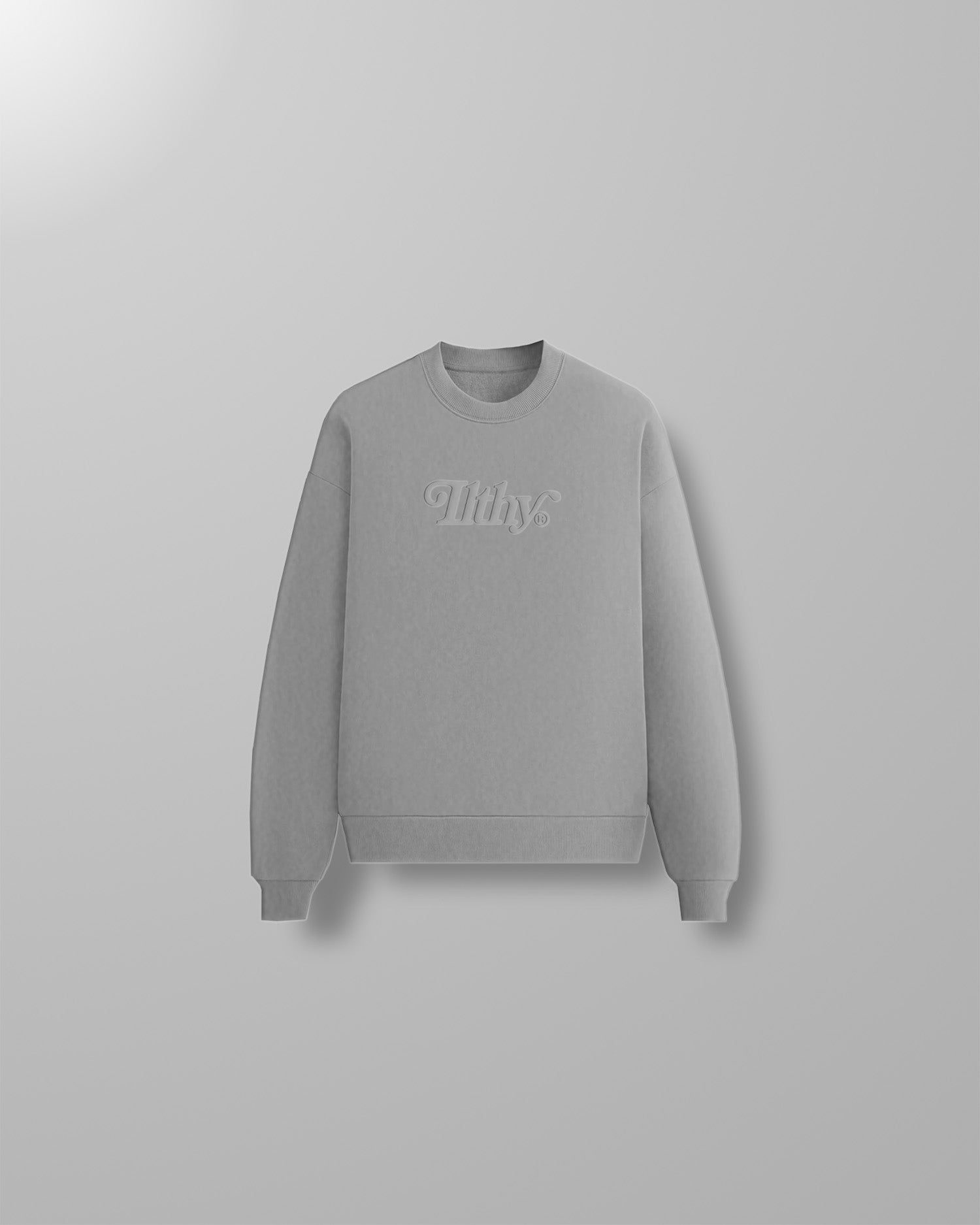ILTHY® Embossed Heavy Weight Crewneck (Stone Gray)