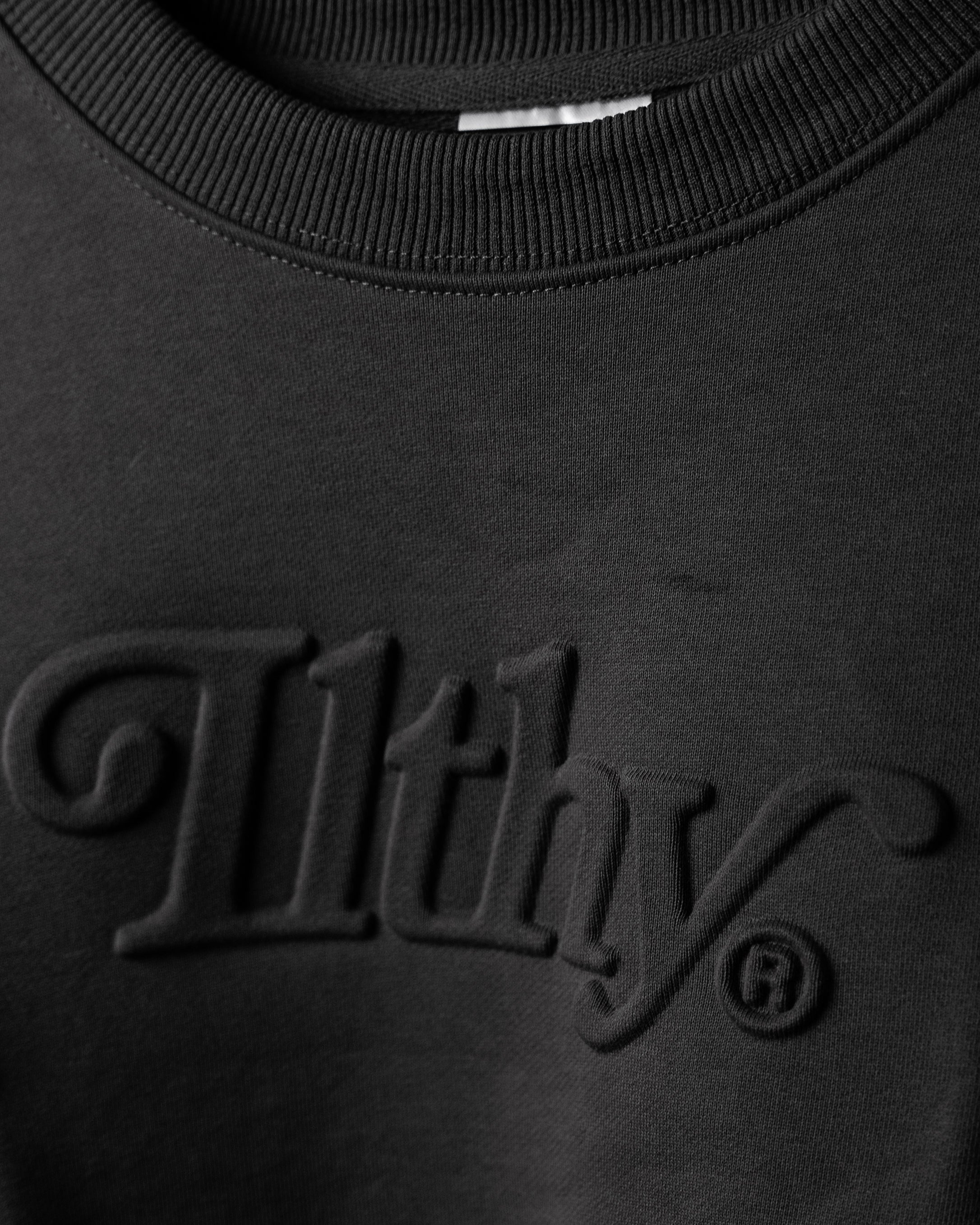 ILTHY®  Embossed Heavy Weight Crewneck (Black Charcoal)