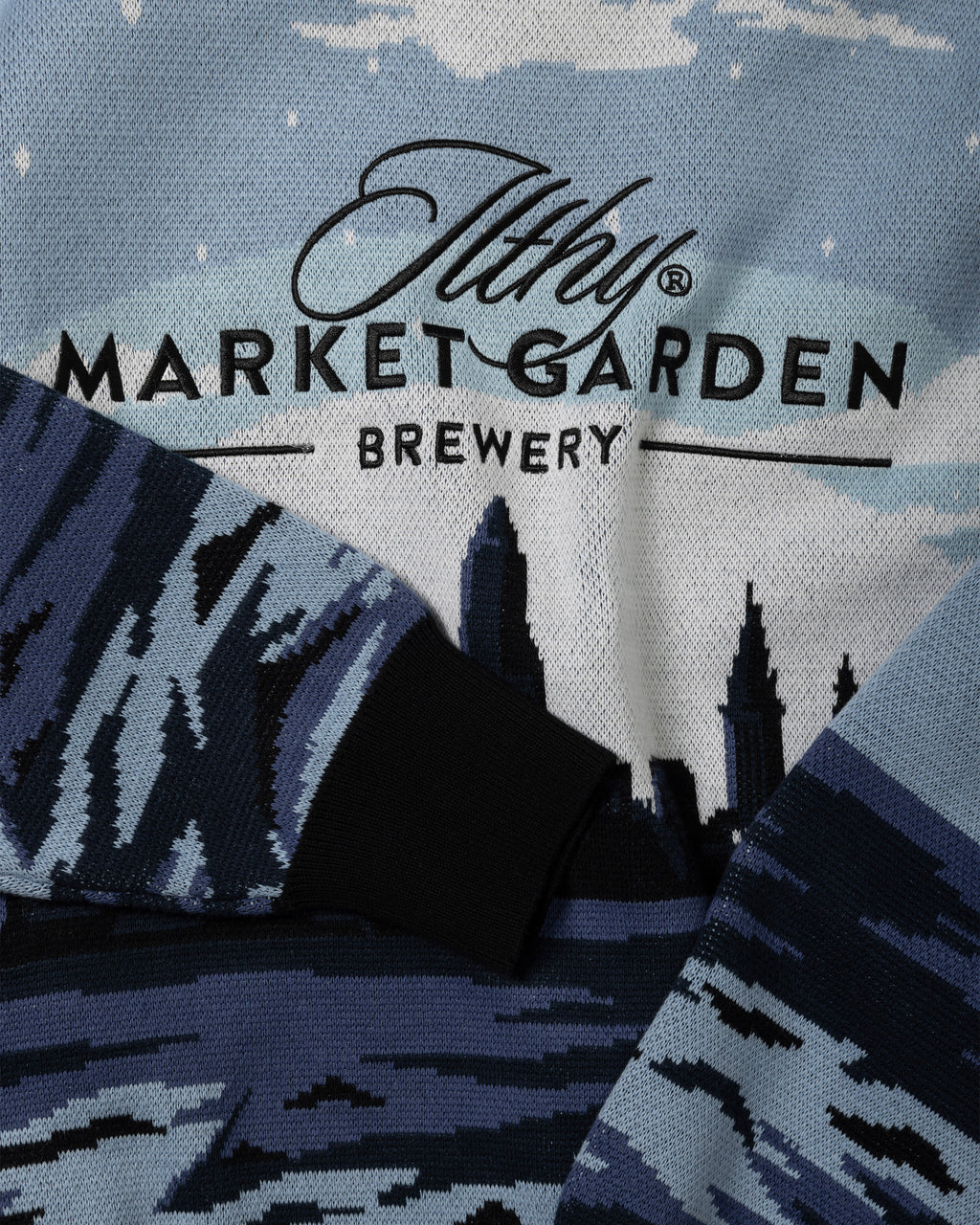 Market Garden Jacquard Knit Sweater (Blue)