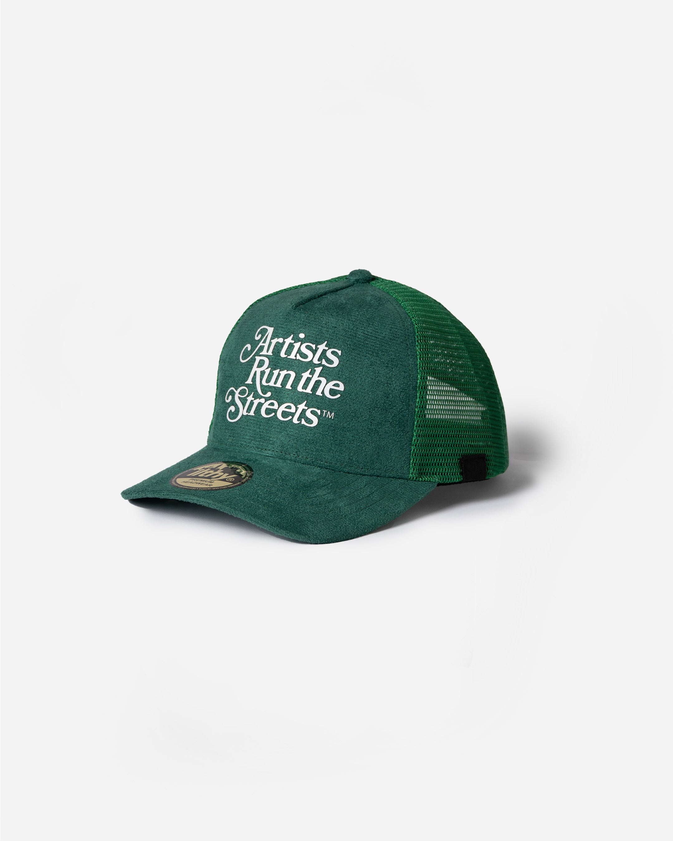 Artists Run the Streets™ Suede Trucker Cap (Green)