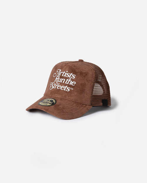 Artists Run the Streets™ Suede Trucker Cap (Brown)