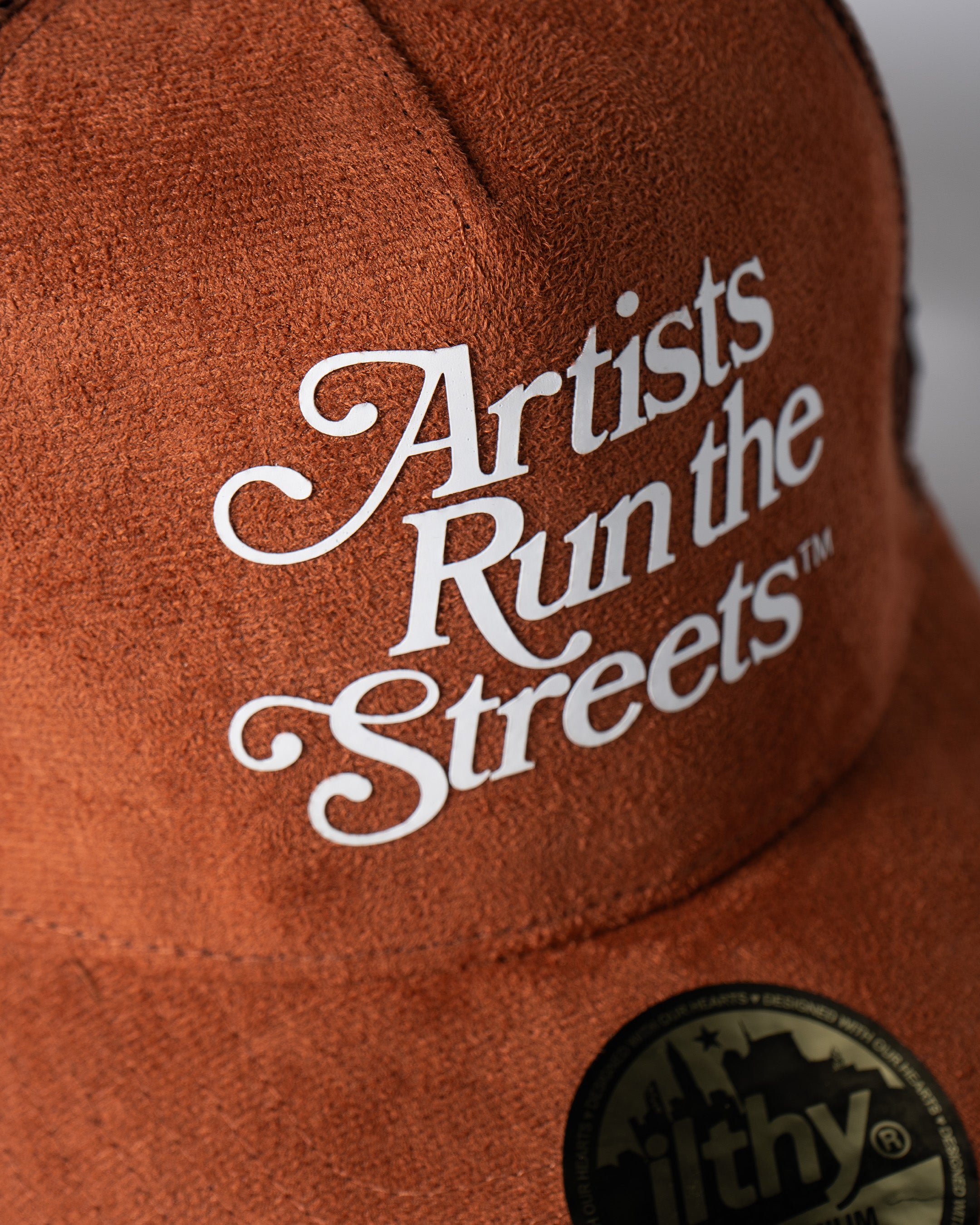 Artists Run the Streets™ Suede Trucker Cap (Terracotta Brown)