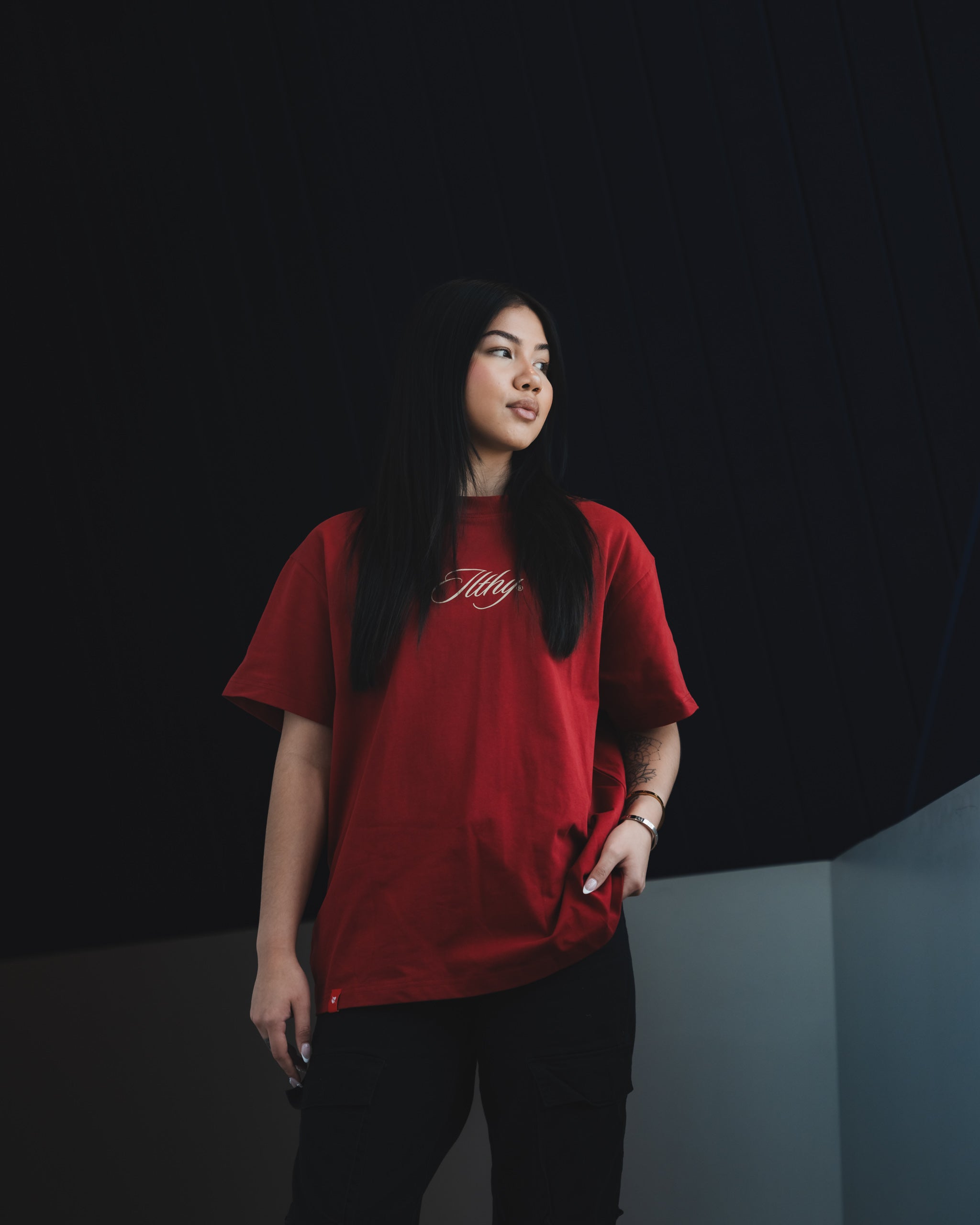 ILTHY® Museum of Art Heavy Weight Tee (Maroon Red)