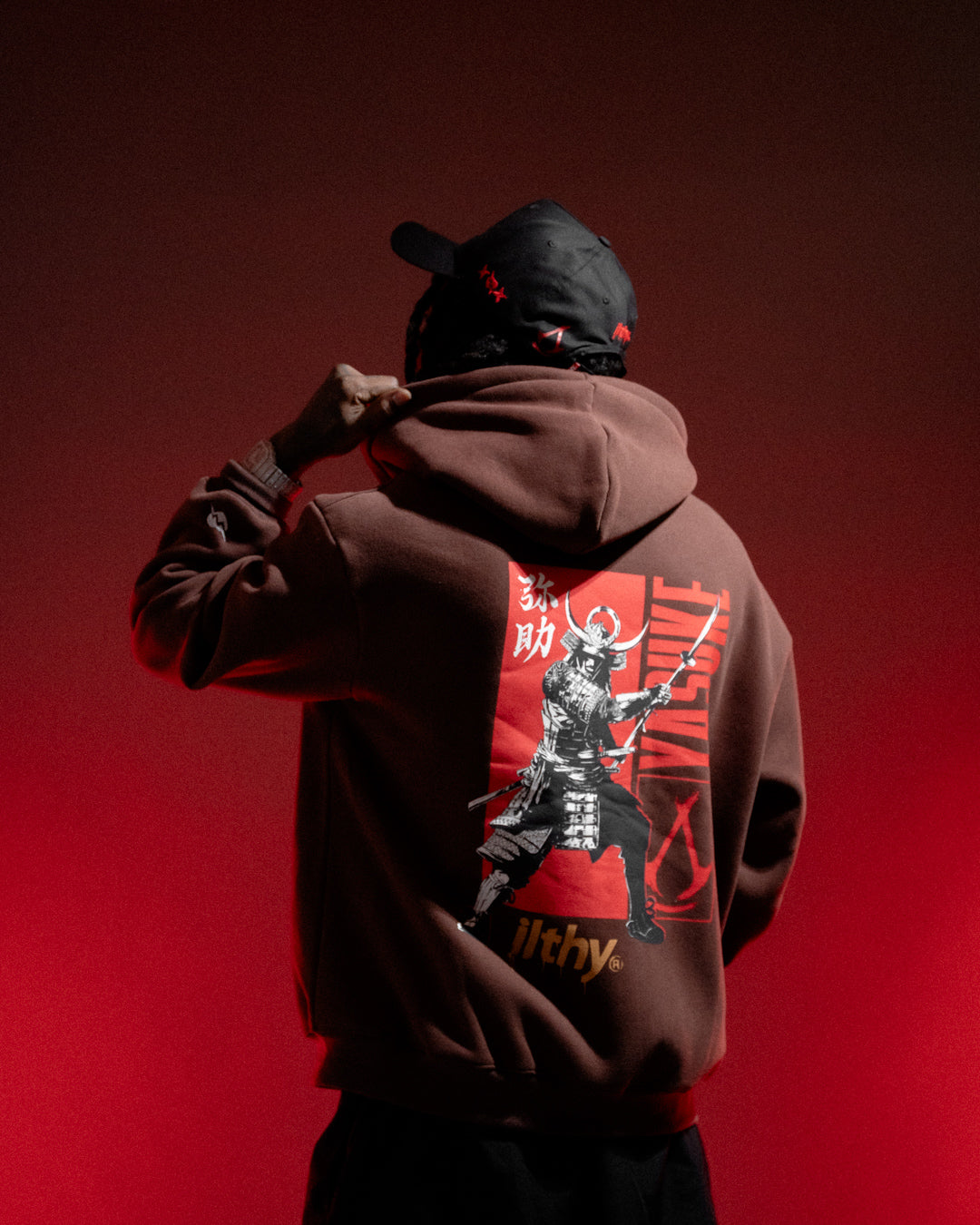 ILTHY® x Assassin’s Creed Shadows Yasuke Mocha Zip-Up Hoodie