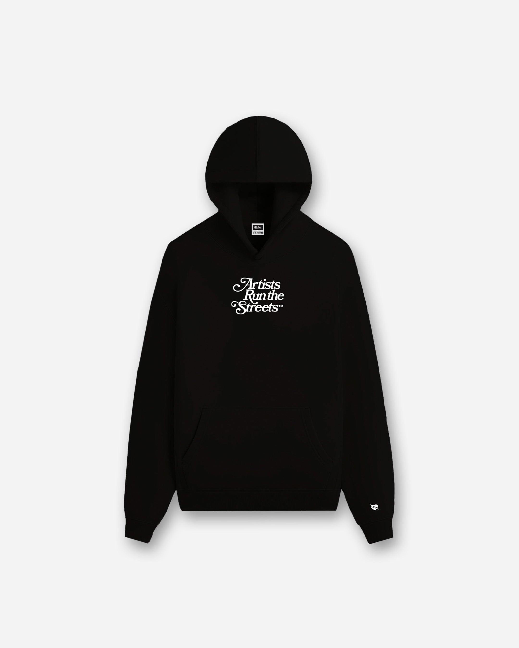 Artists Run The Streets™  3D Silicone Print Heavy Hoodie (Black)