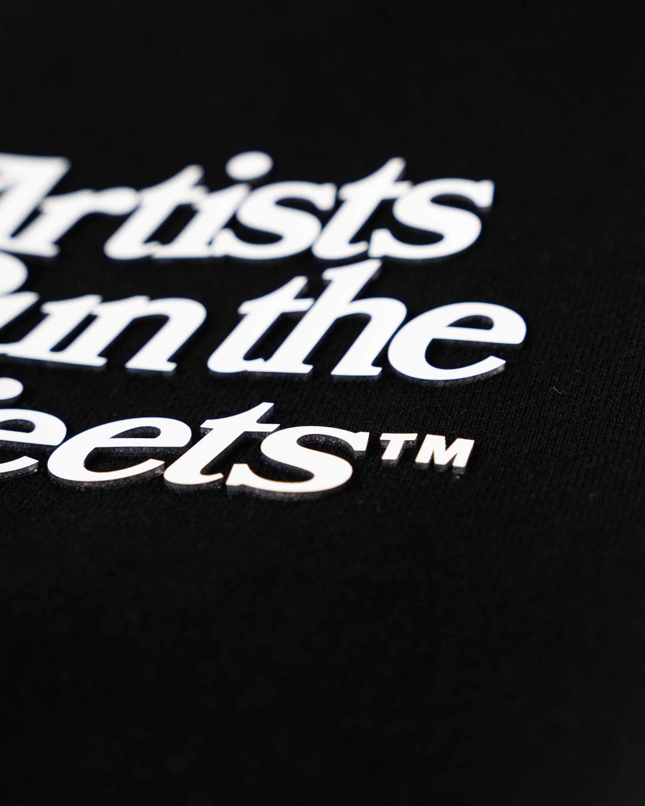 Artists Run The Streets™  3D Silicone Print T-Shirt (Black)