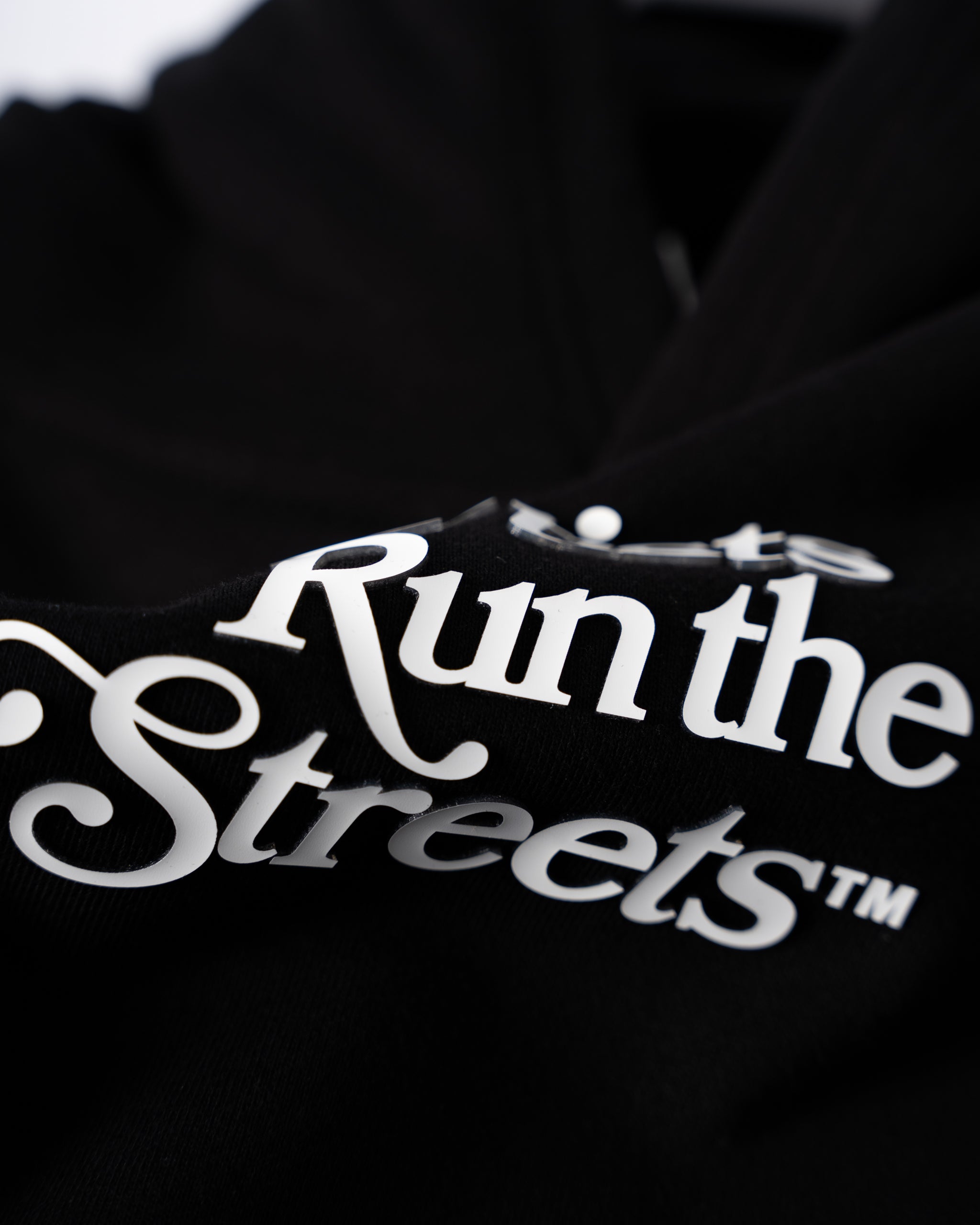 Artists Run The Streets™ 3D Silicone Print Heavy Hoodie (Black