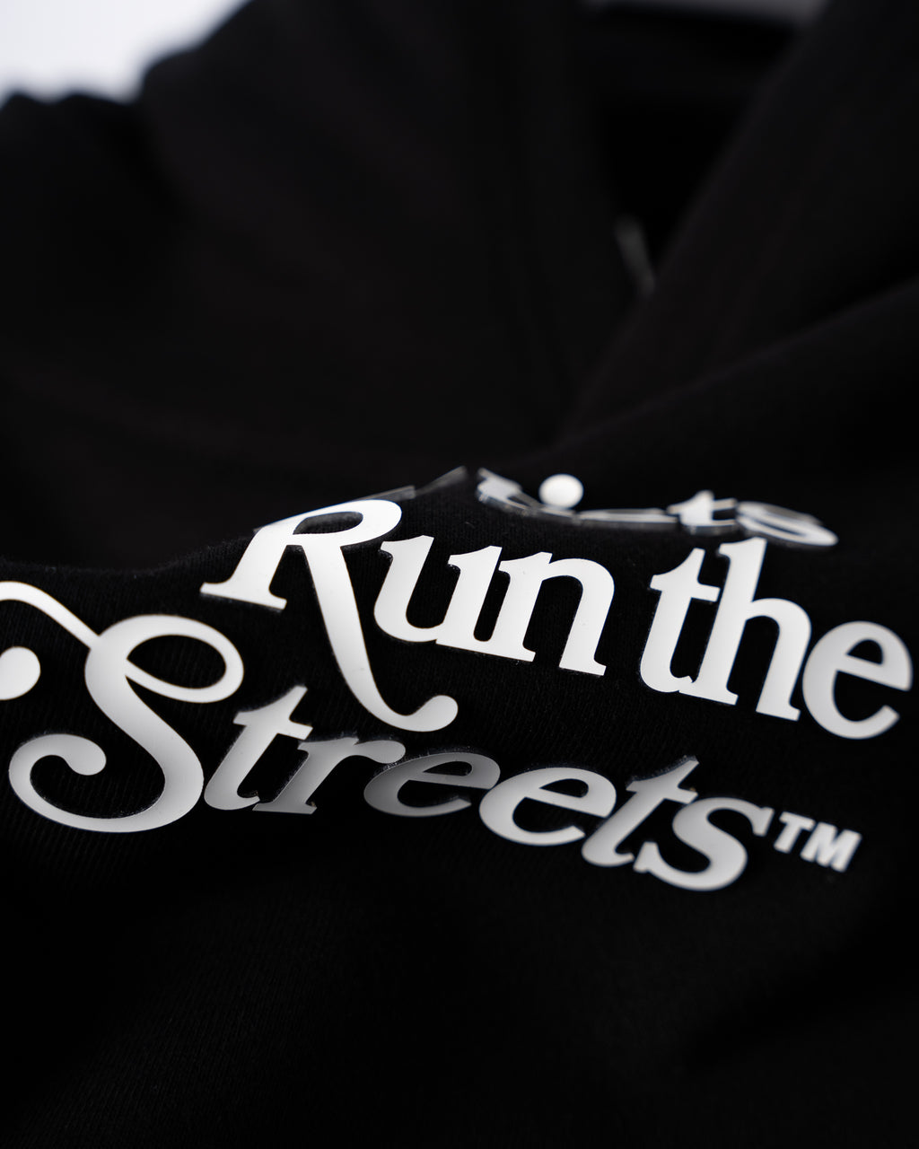 Artists Run The Streets™  3D Silicone Print Heavy Hoodie (Black)