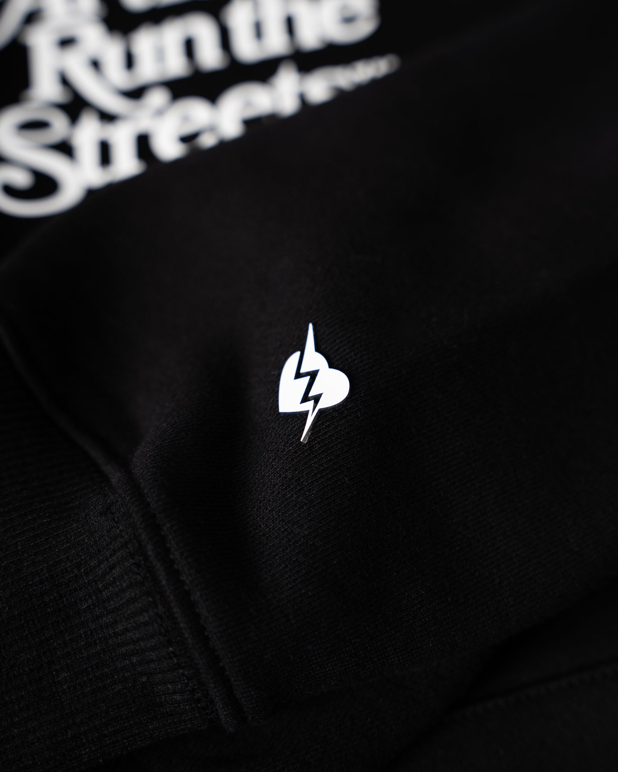 Artists Run The Streets™  3D Silicone Print Heavy Hoodie (Black)