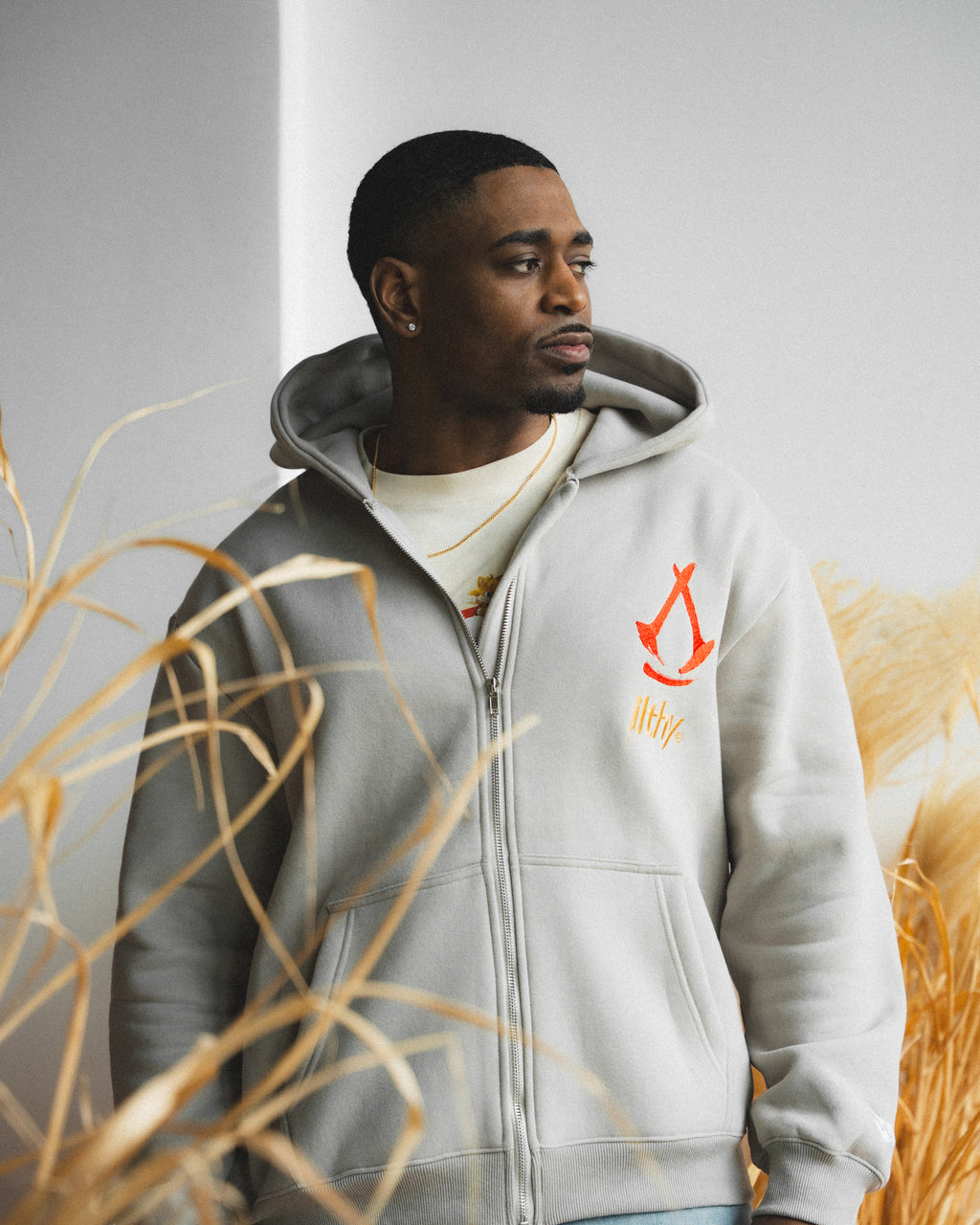 ILTHY® x Assassin’s Creed Shadows Yasuke & Naoe Stone Zip-Up Hoodie