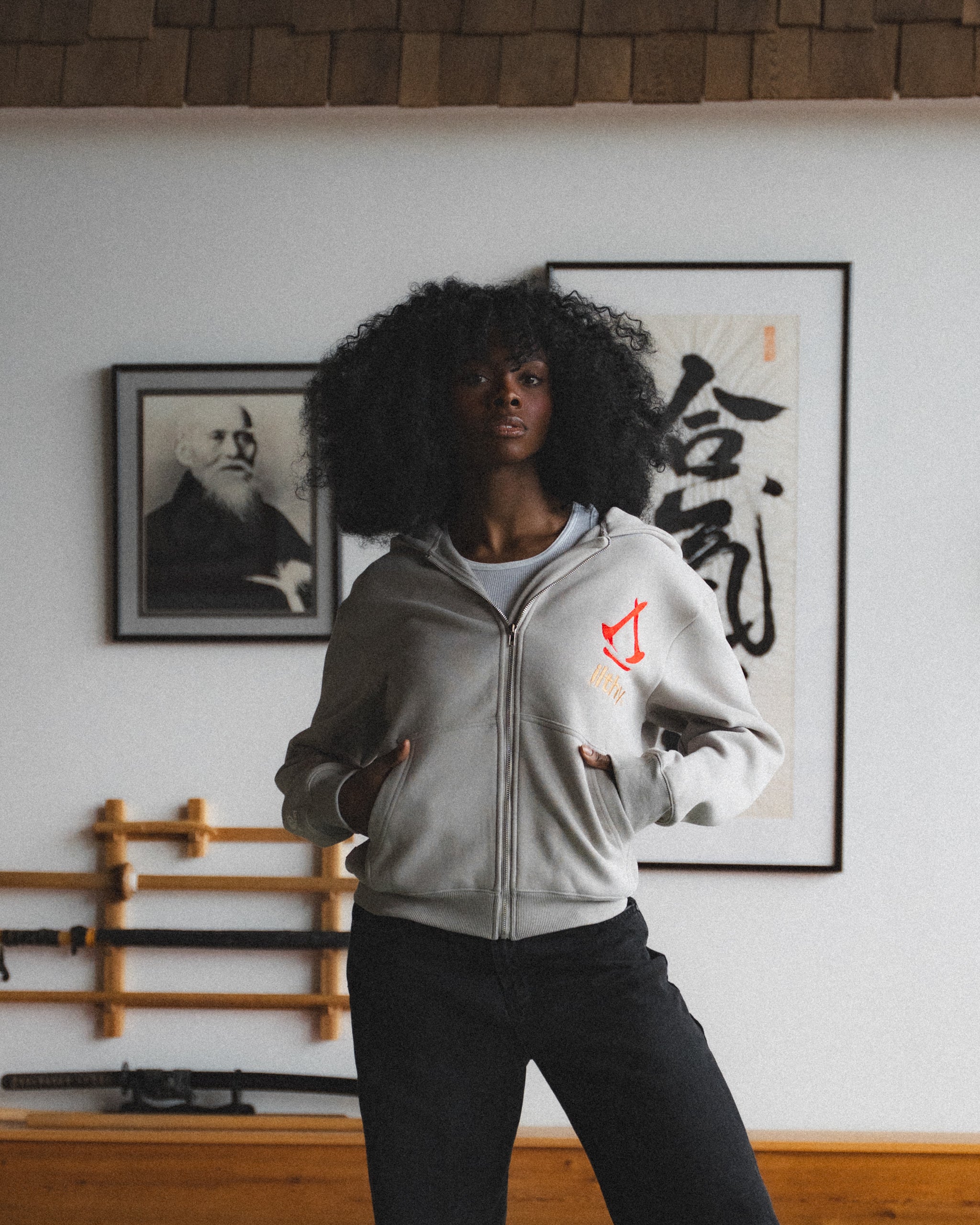 ILTHY® x Assassin’s Creed Shadows Yasuke & Naoe Stone Zip-Up Hoodie