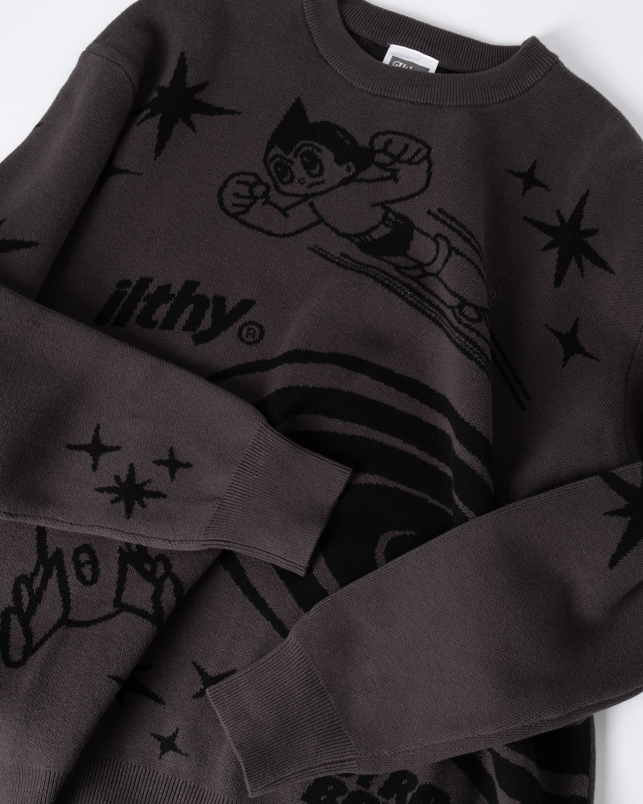 ILTHY® for Astro Boy Jacquard Knit Sweater (Gray)