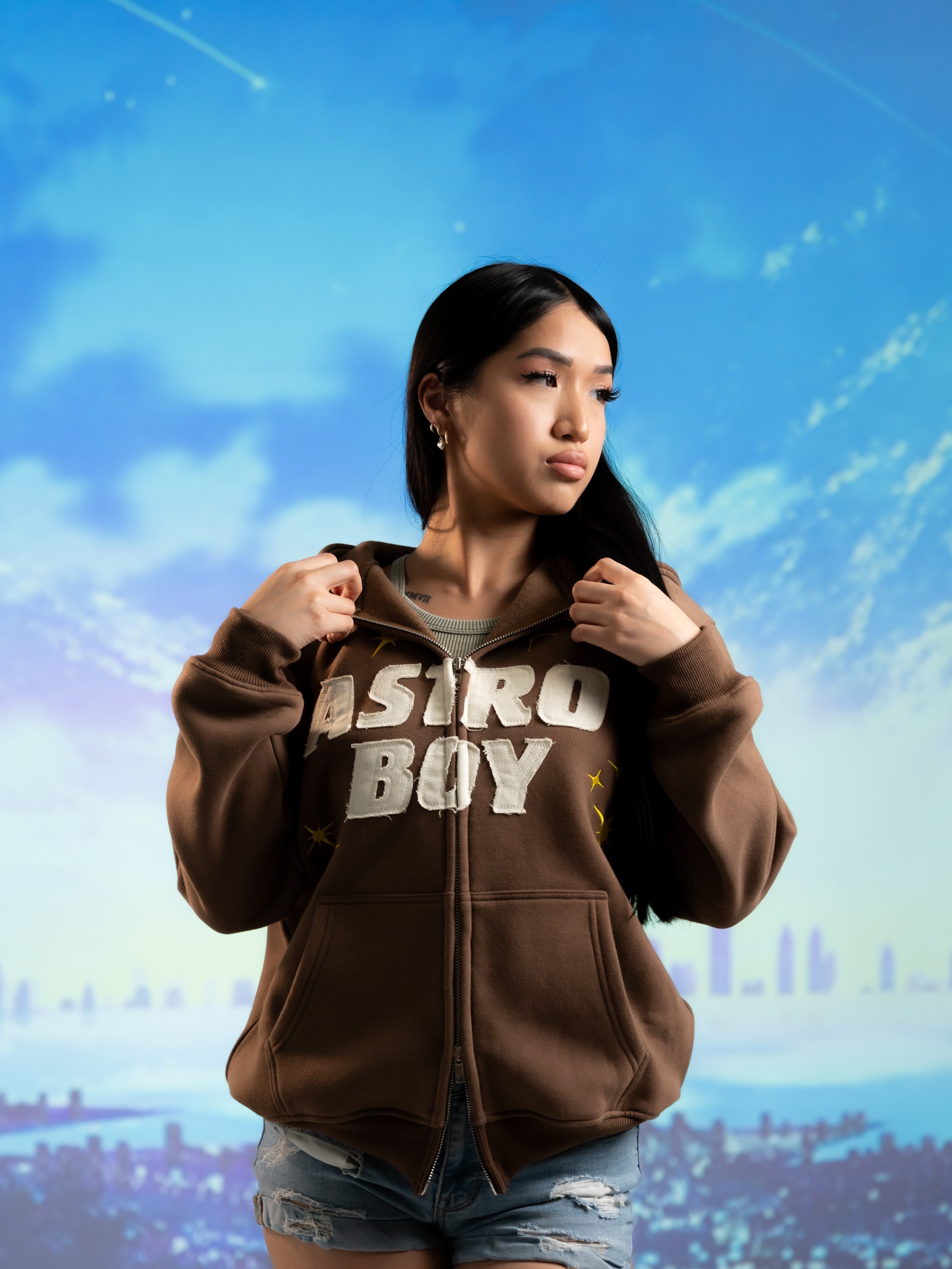 ILTHY® for Astro Boy Zip Hoodie (Brown)