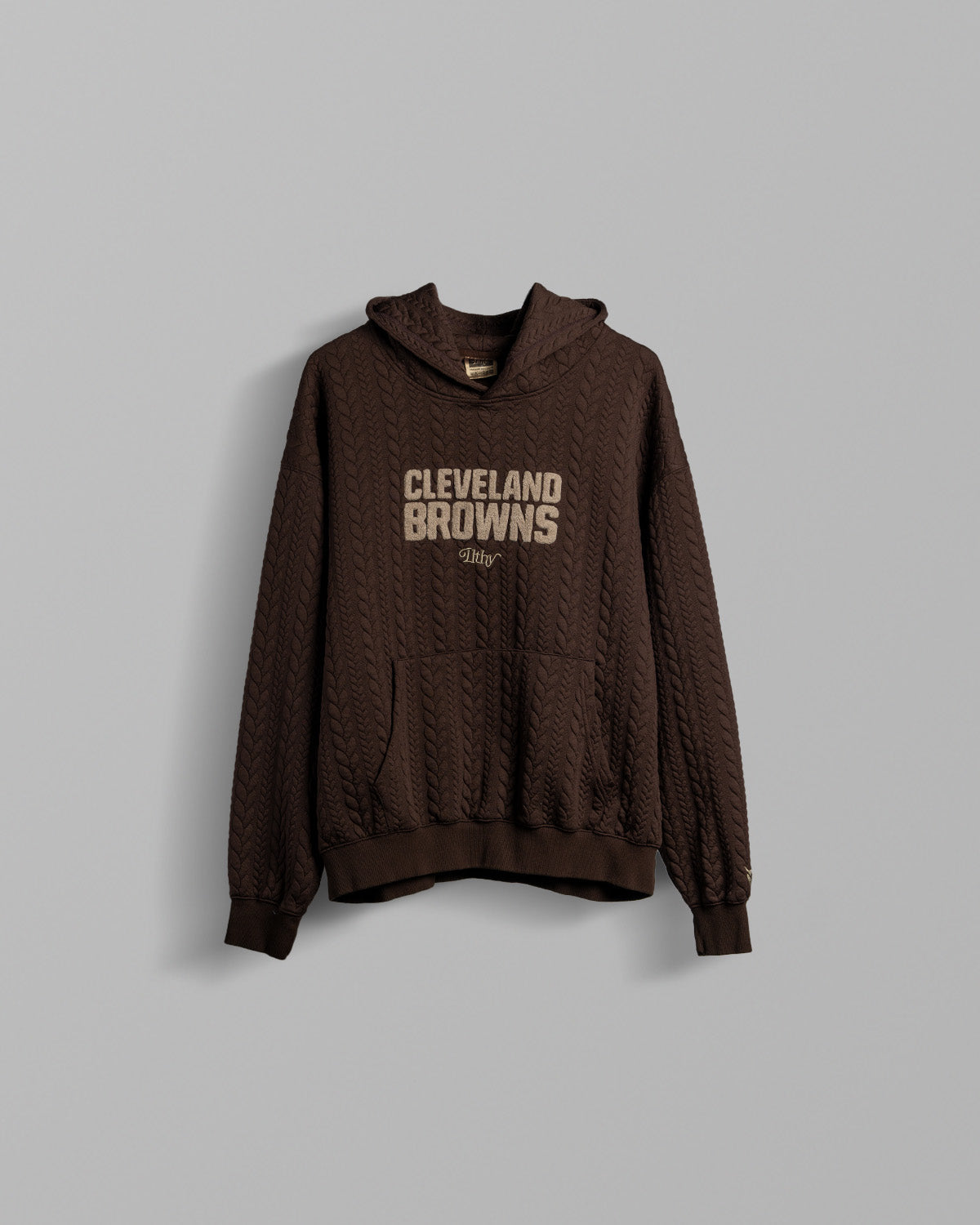 BROWNS Cable Knit Hoodie (Brown)