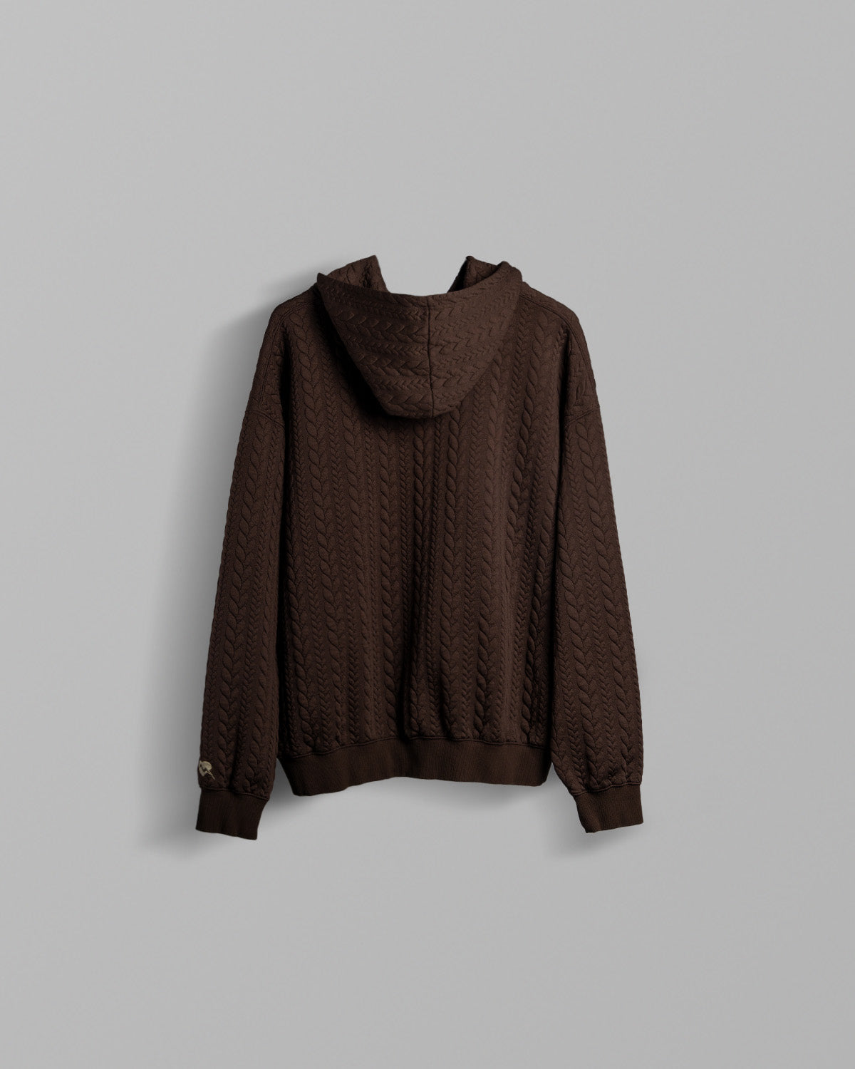 BROWNS Cable Knit Hoodie (Brown)