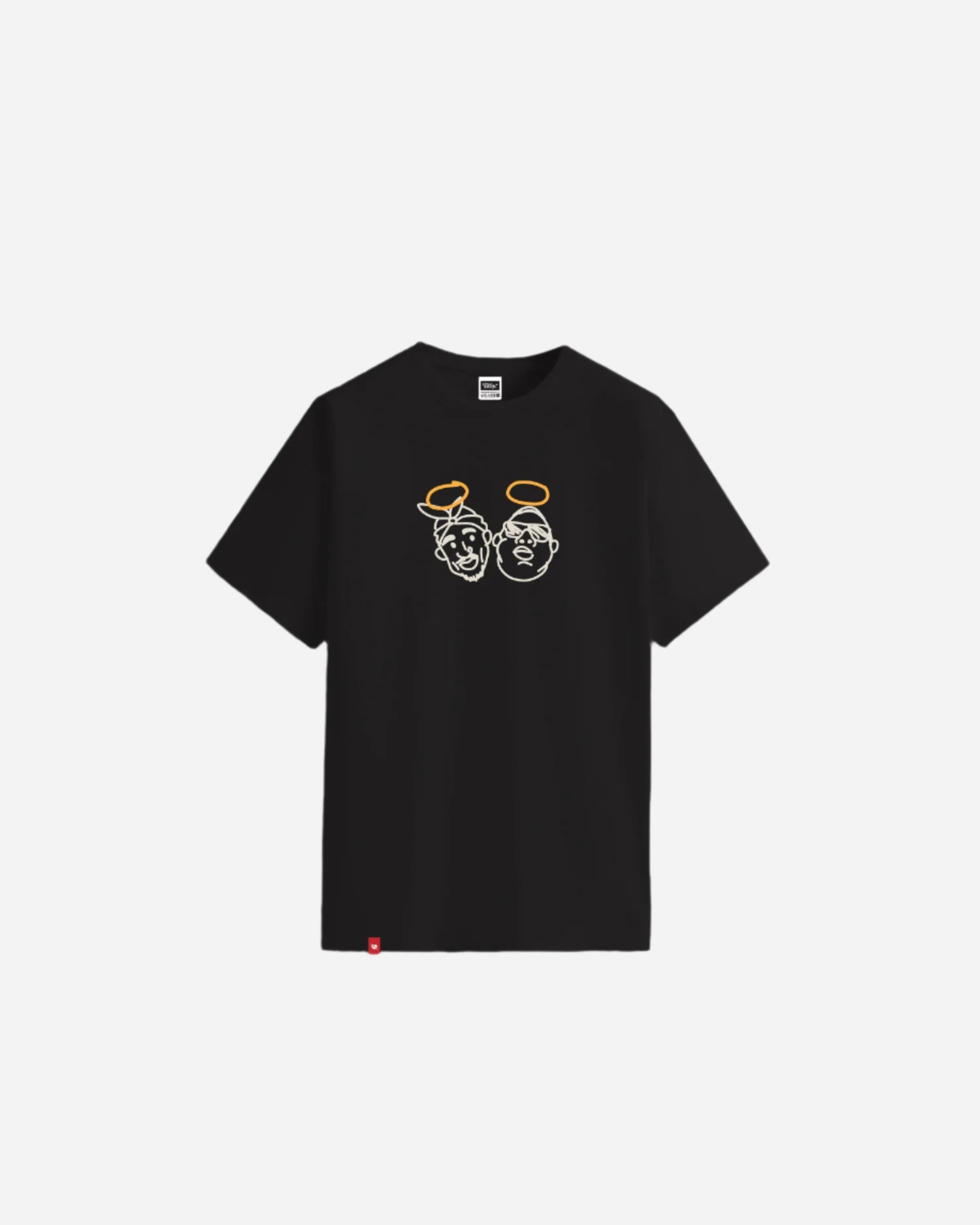 Rap Angels Heavyweight Puff Print T-Shirt (Black)