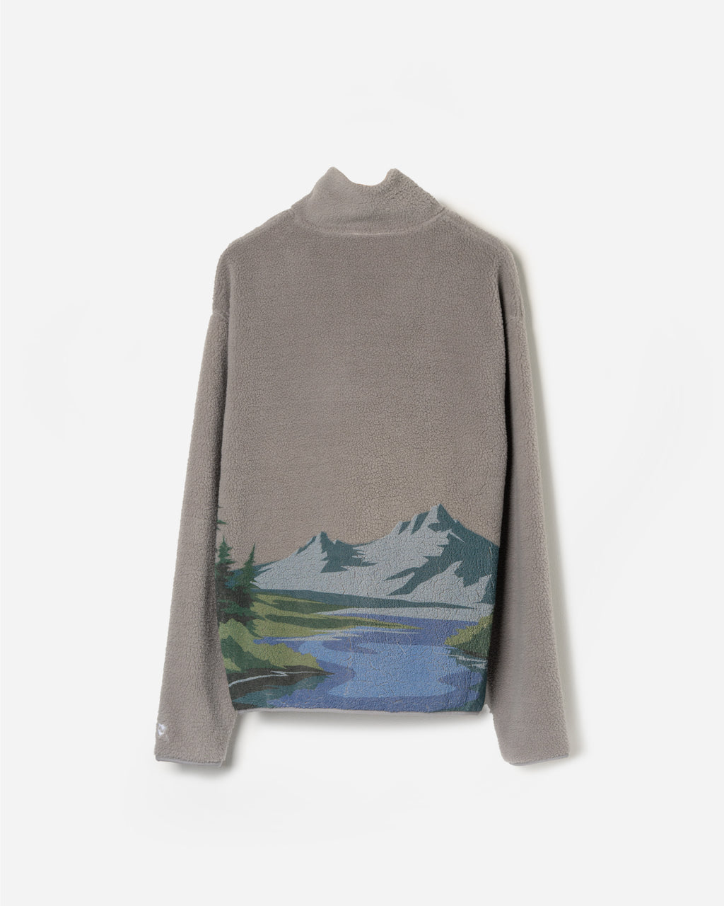 ILTHY® for Bob Ross Quarter Zip Sherpa Fleece (Gray)