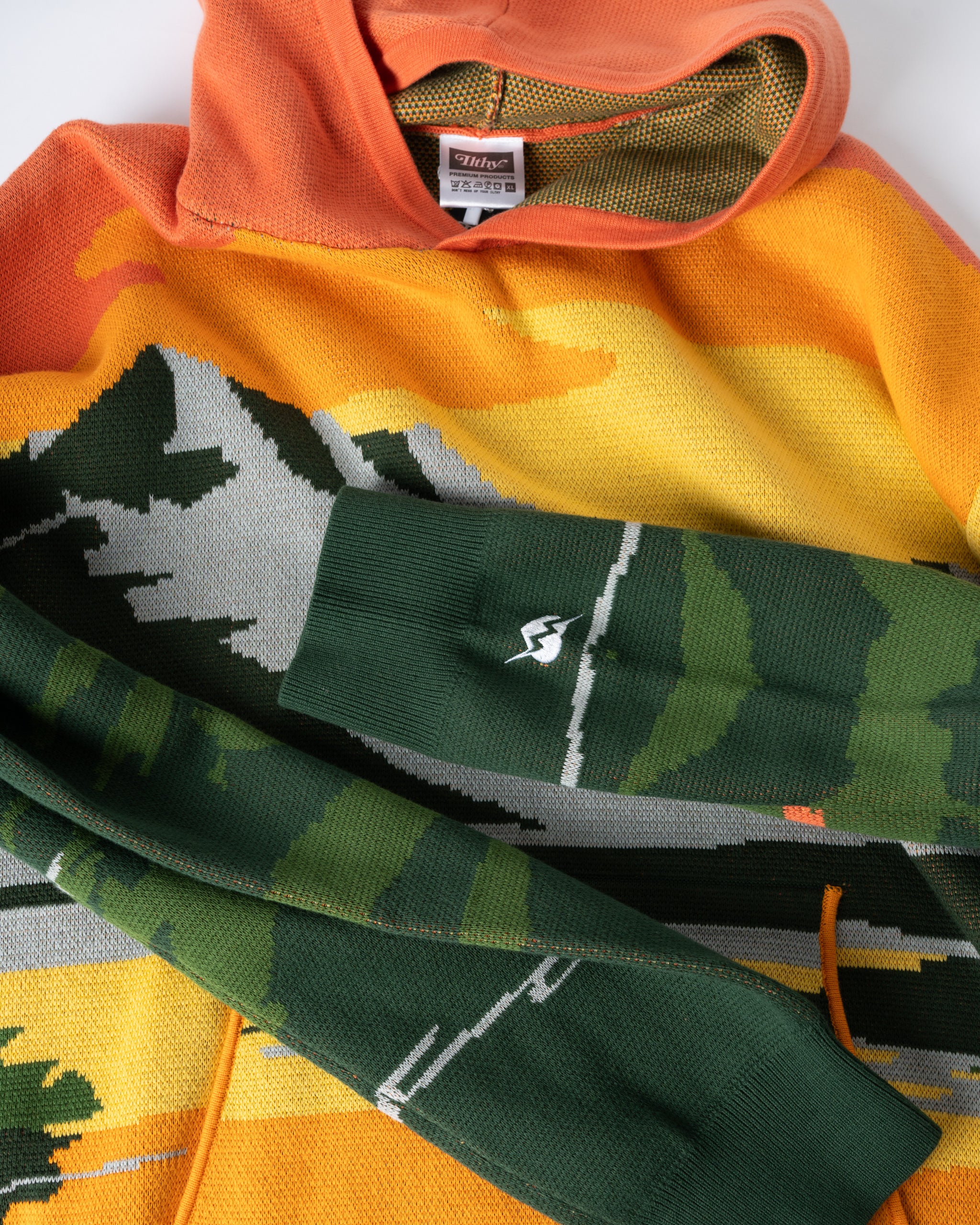 ILTHY® for Bob Ross Sweater Knit Hoodie (Orange)