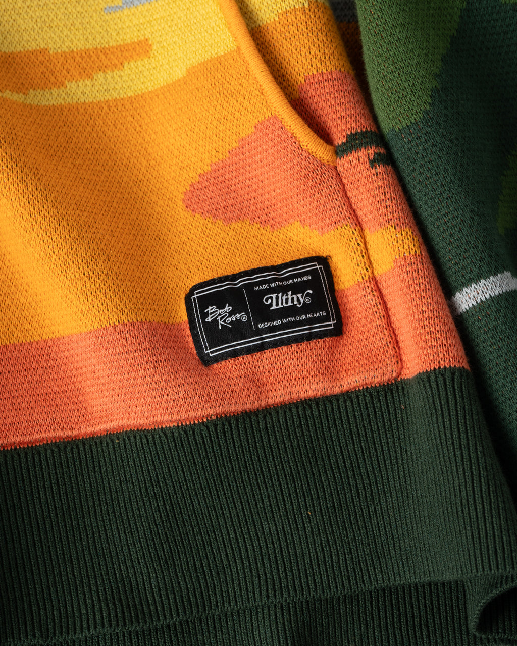 ILTHY® for Bob Ross Sweater Knit Hoodie (Orange)