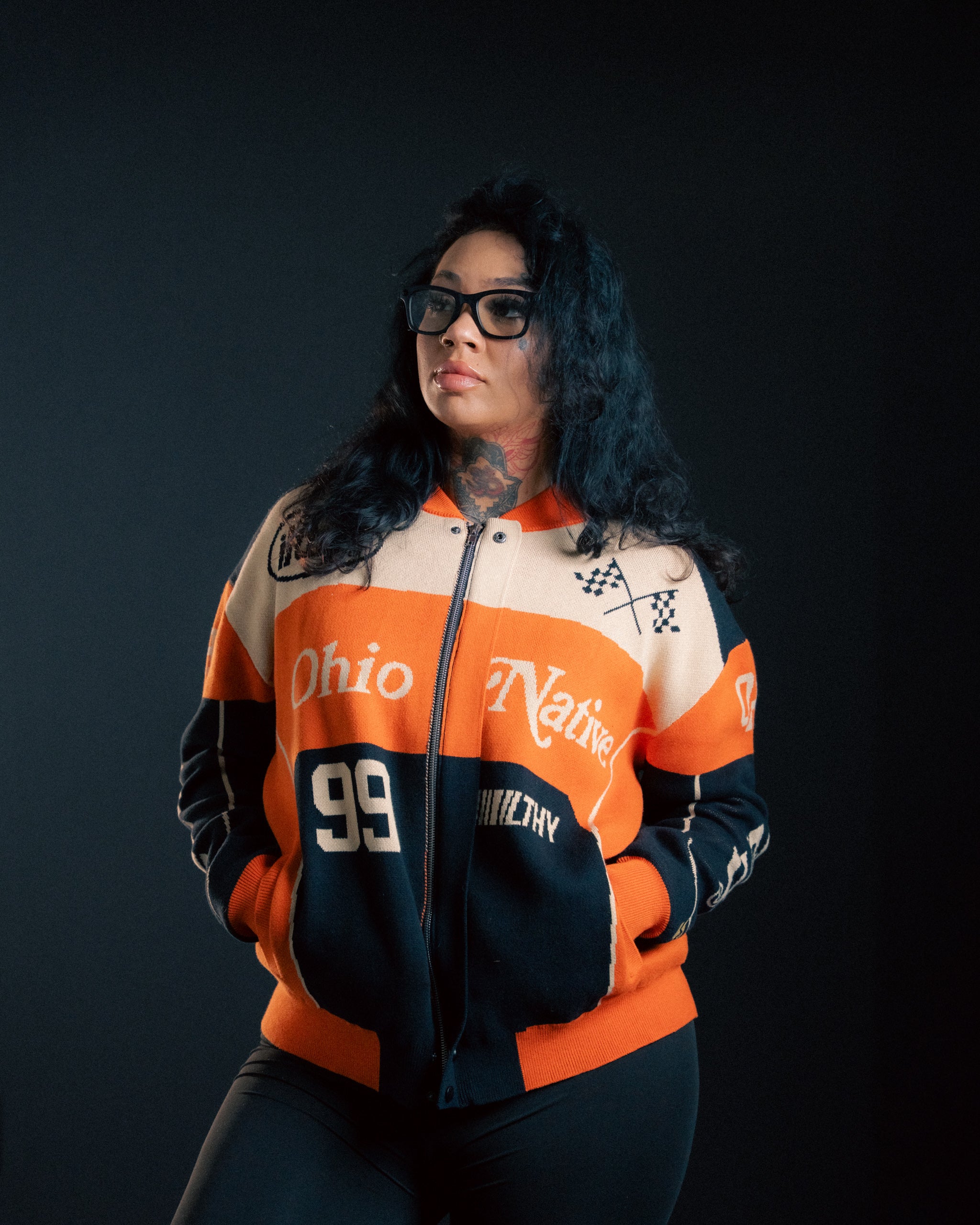 Ohio Native™ Knit Moto Sweater (Orange)