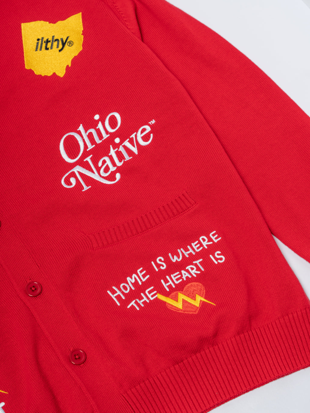 Ohio Buckeye Cardigan (Red)