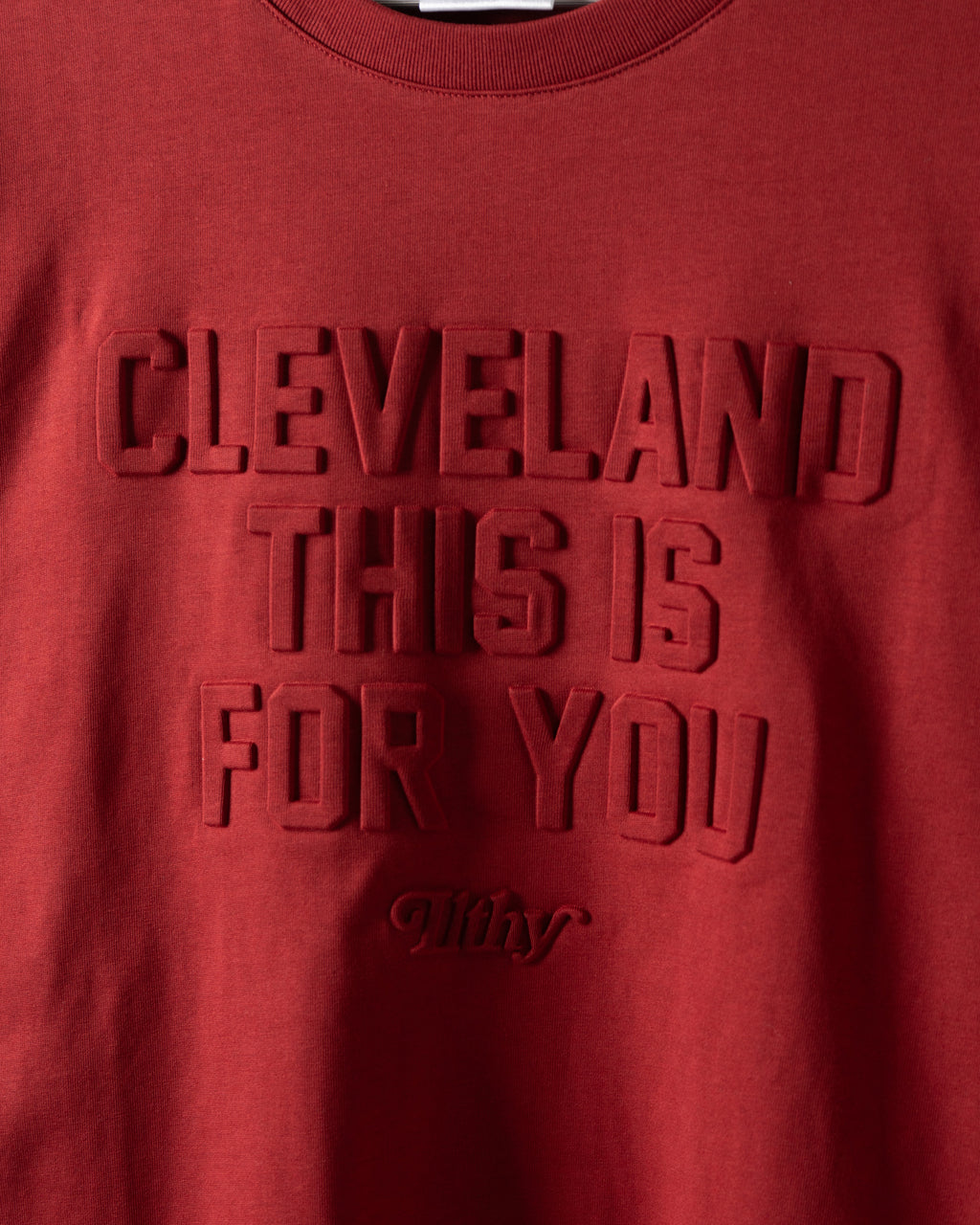 Cleveland This is For You Embossed T-Shirt (Wine)