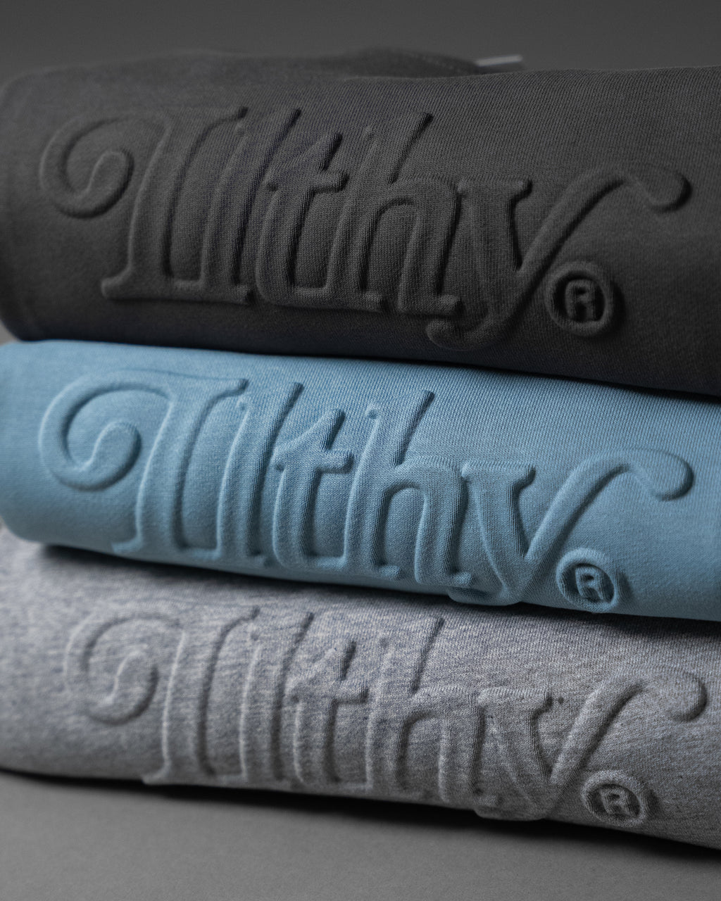 ILTHY®  Embossed Heavy Weight Crewneck (Steel Blue)