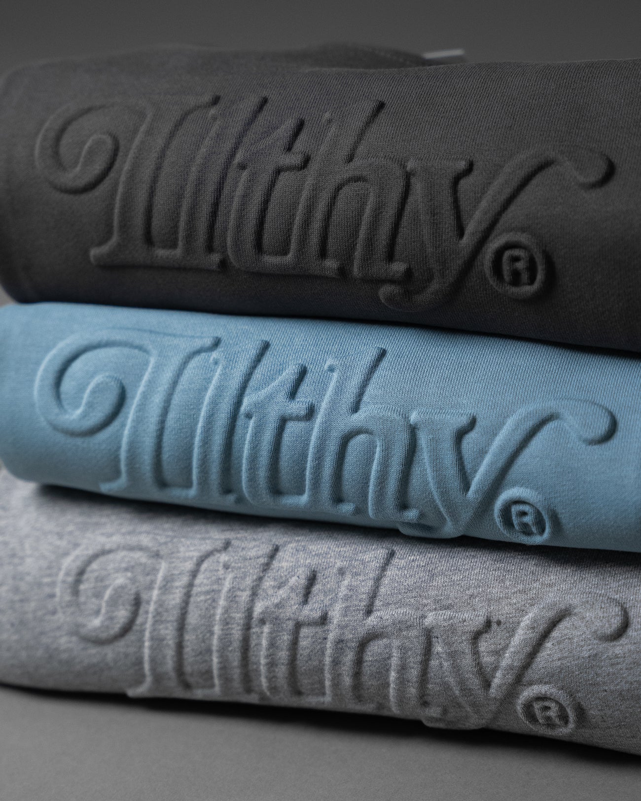 ILTHY®  Embossed Heavy Weight Crewneck (Steel Blue)