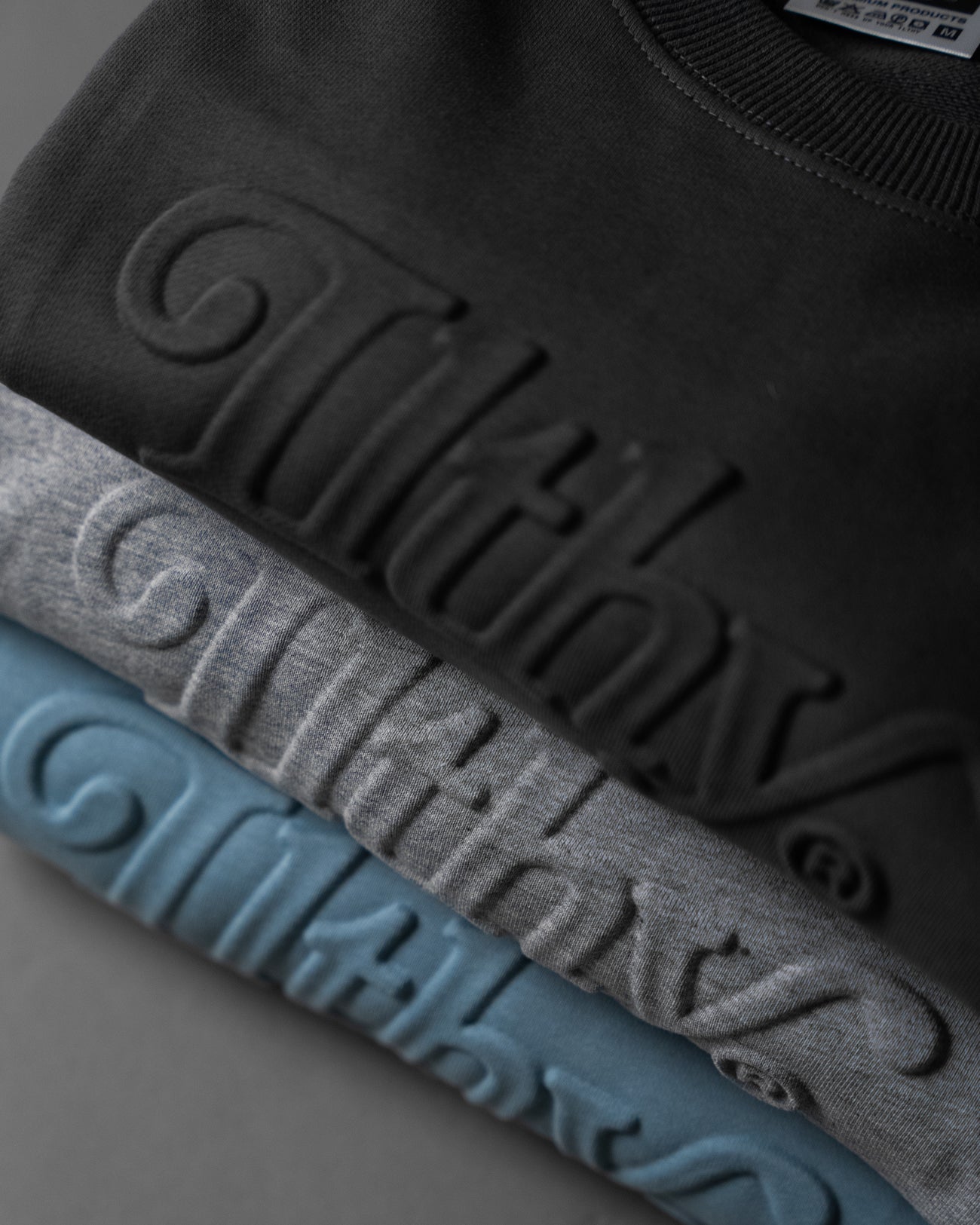 ILTHY®  Embossed Heavy Weight Crewneck (Black Charcoal)
