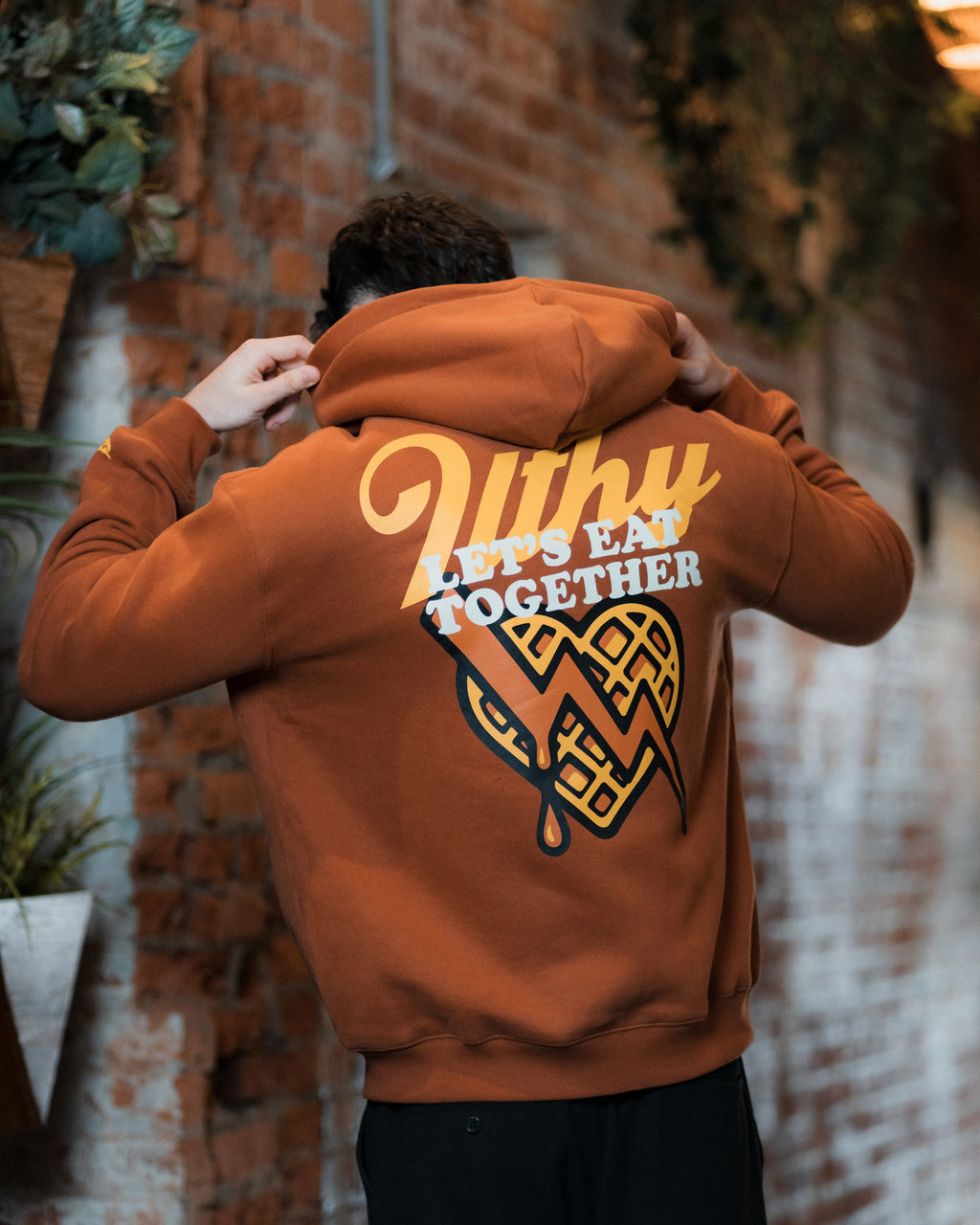 Eggo®  Waffle Zip Hoodie (Brown)