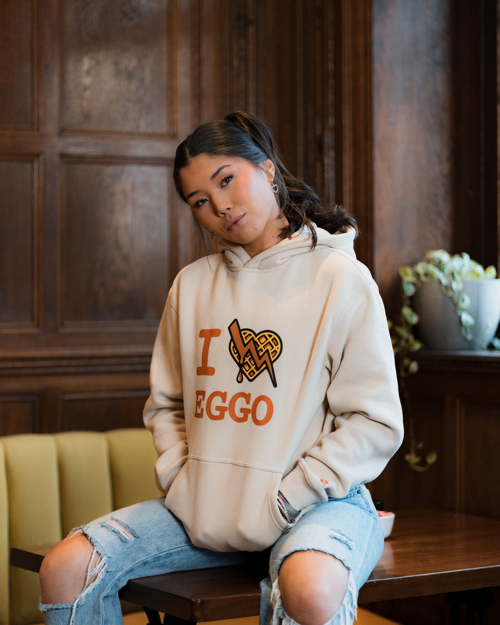 Eggo® Waffles Hoodie (Cream)