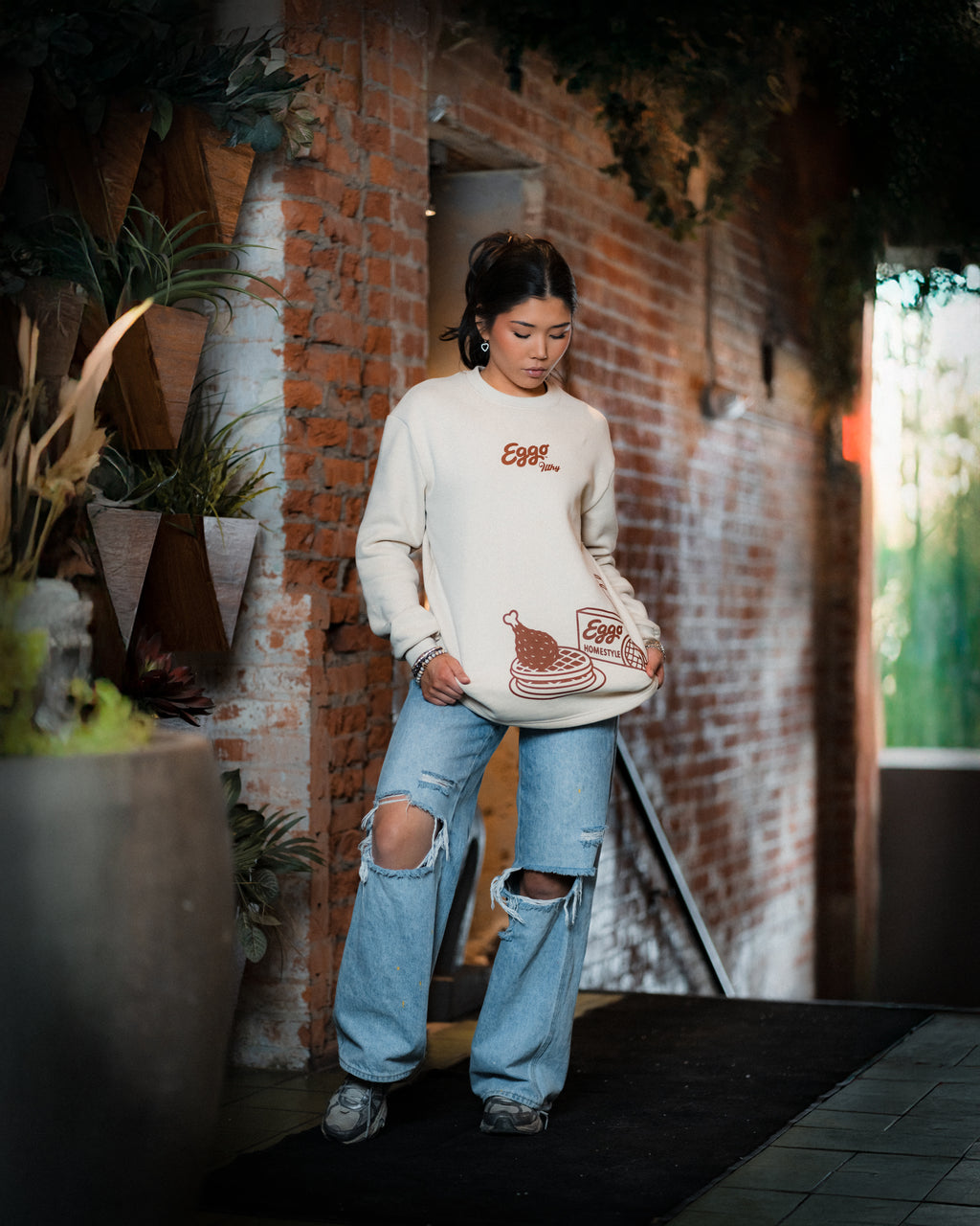 Eggo® Waffles Crewneck (Cream)