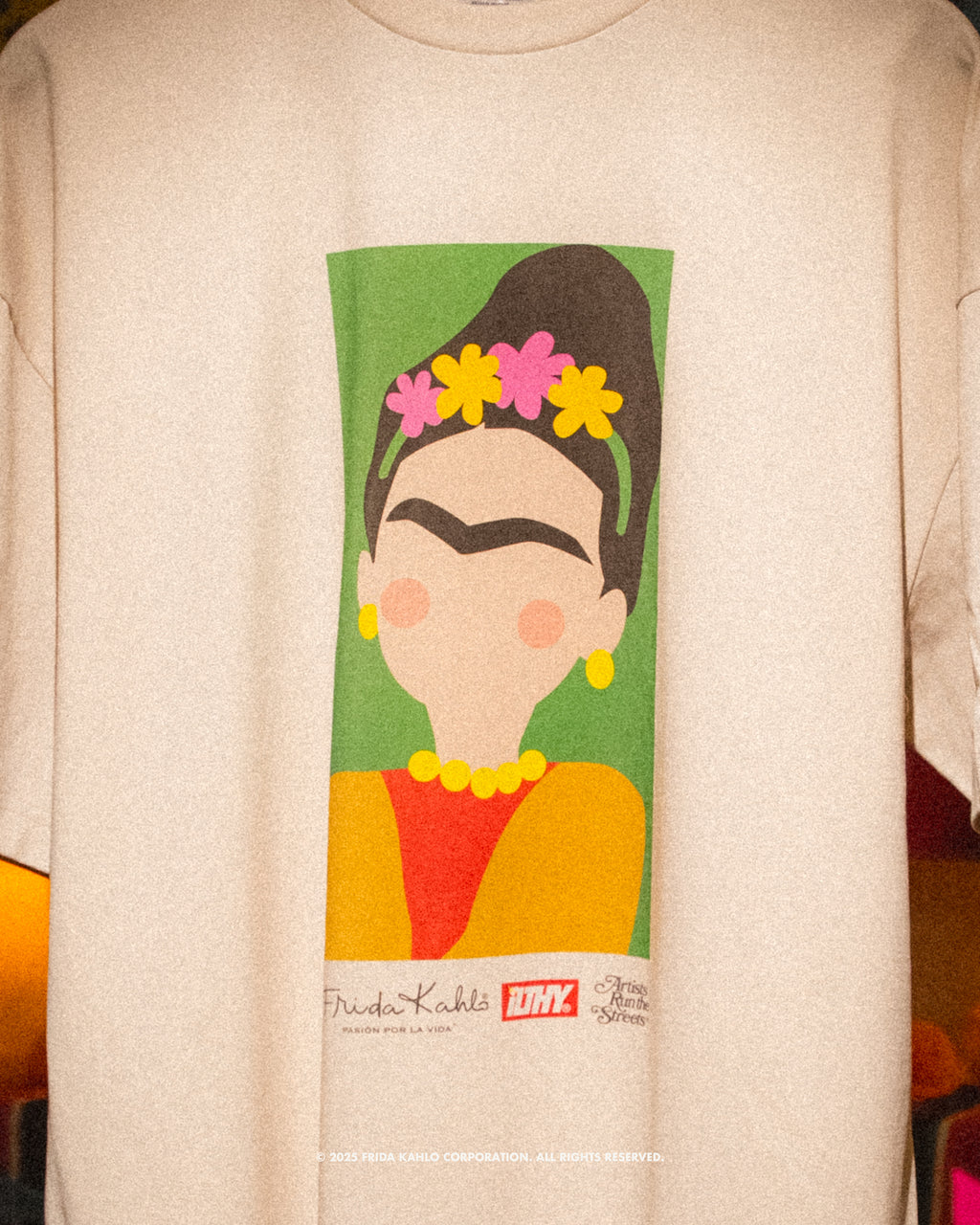 Frida Kahlo Abstract Portrait Cream T-Shirt