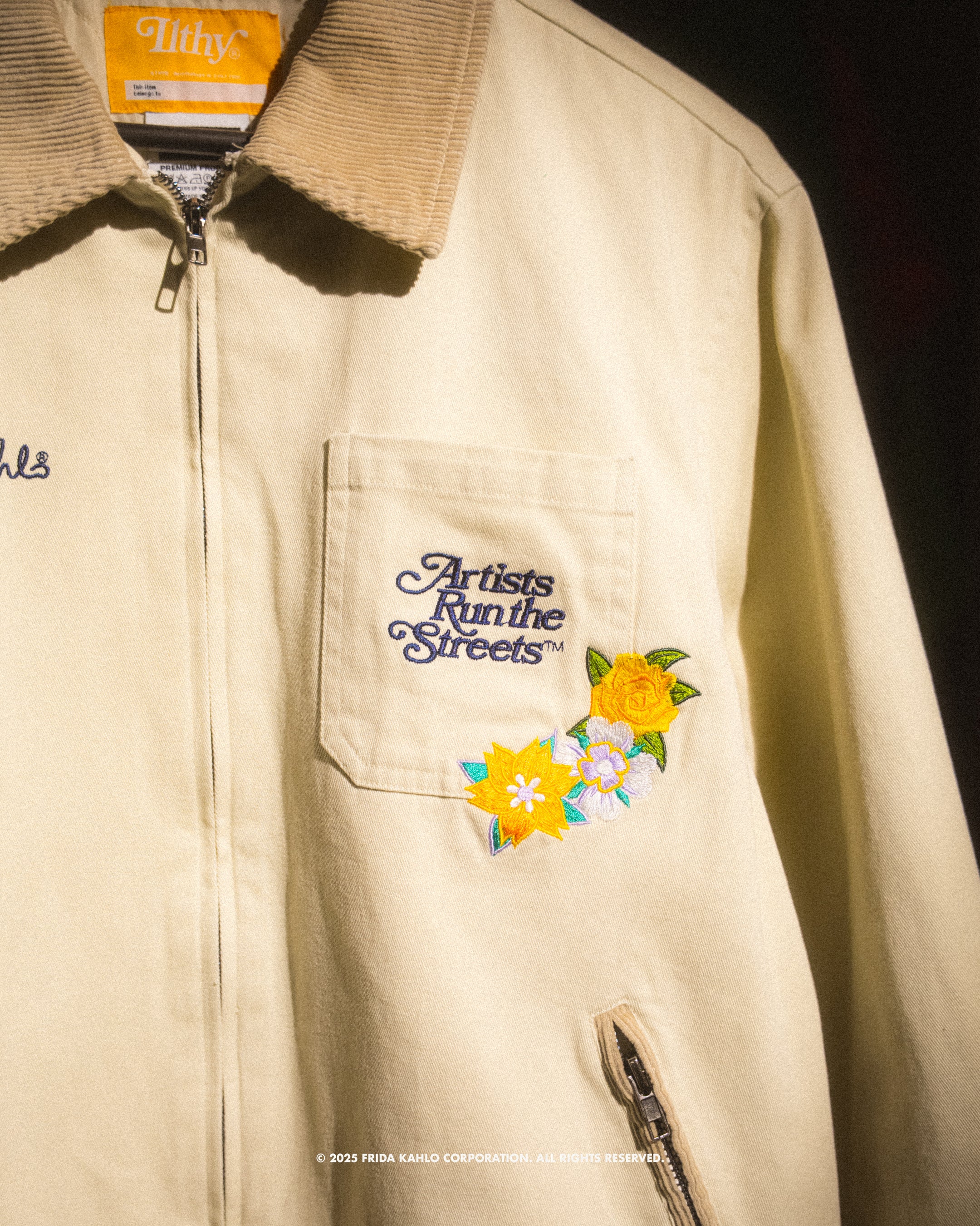 Frida Kahlo Artists Run the Streets™ Cream Work Jacket (Pre-Order)