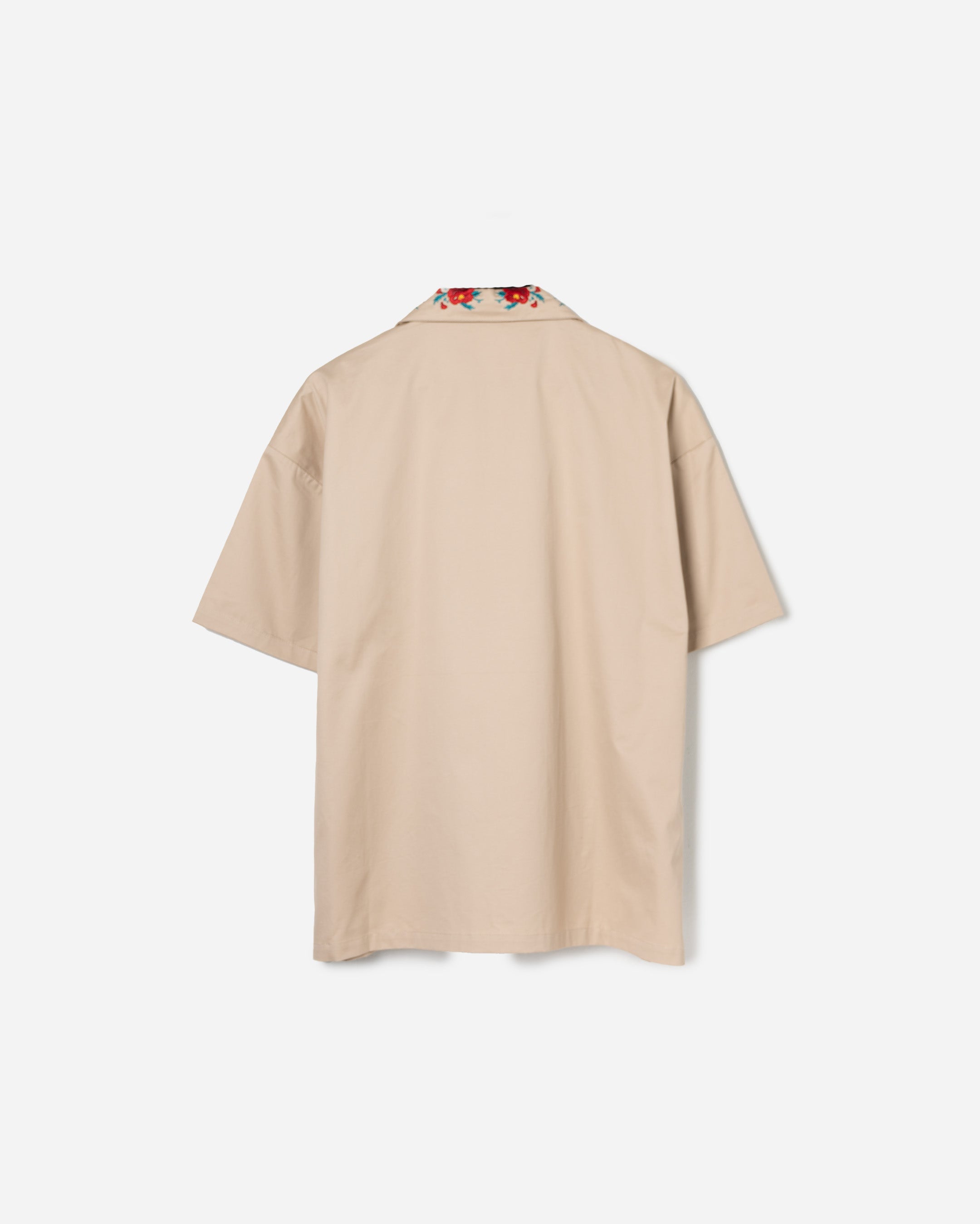 Frida Kahlo Embroidered Floral Work Cream Shirt (Pre-Order)