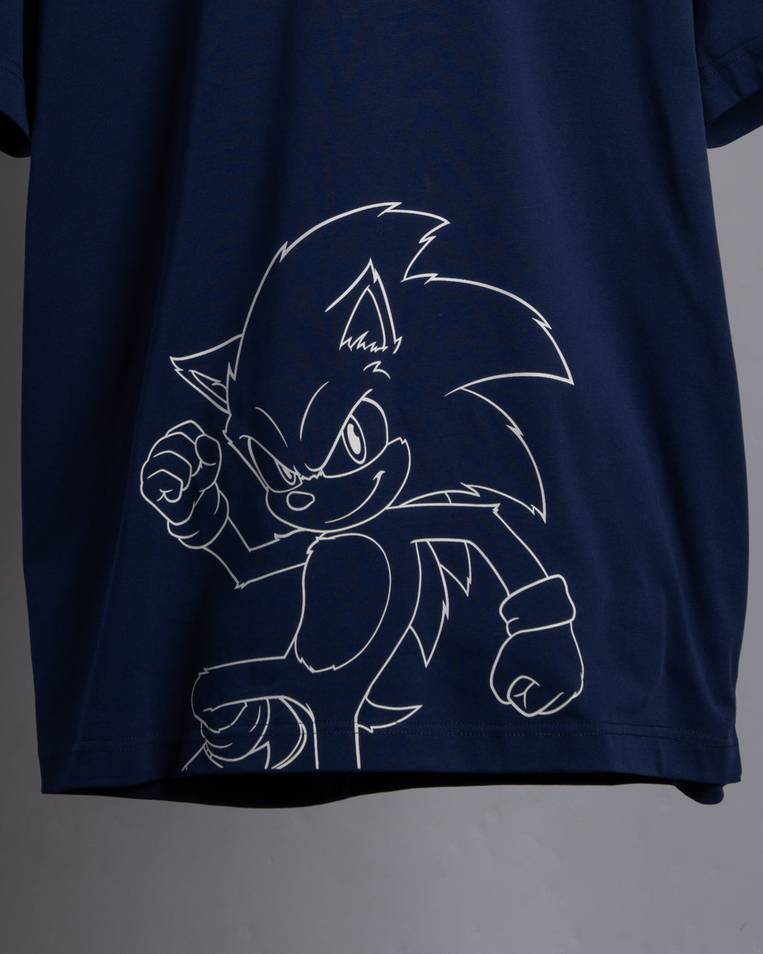 Sonic Outline Heavyweight T-Shirt (Navy)