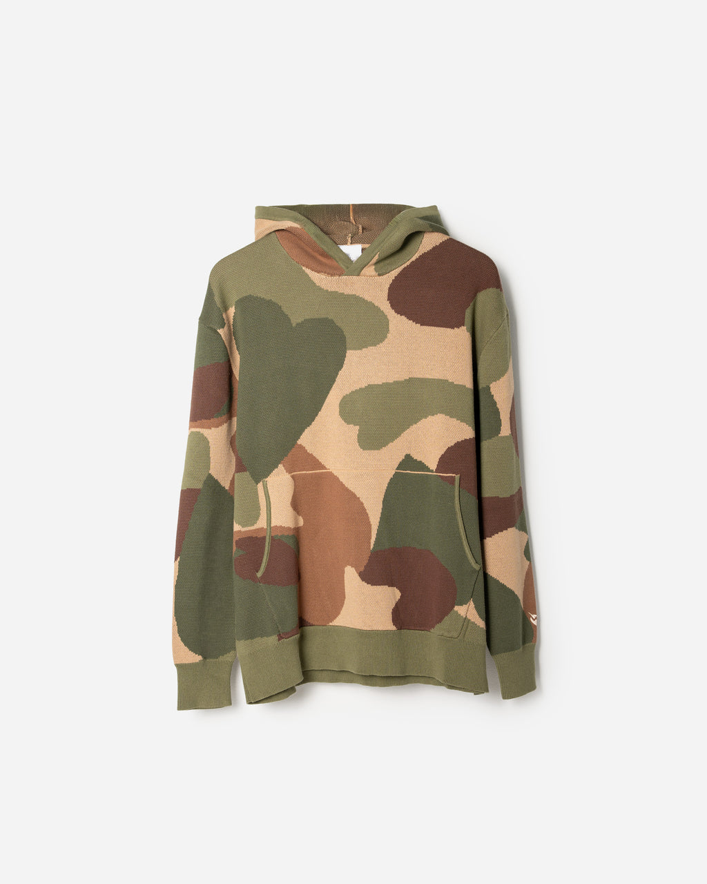 Camouflage hoodie on a white background