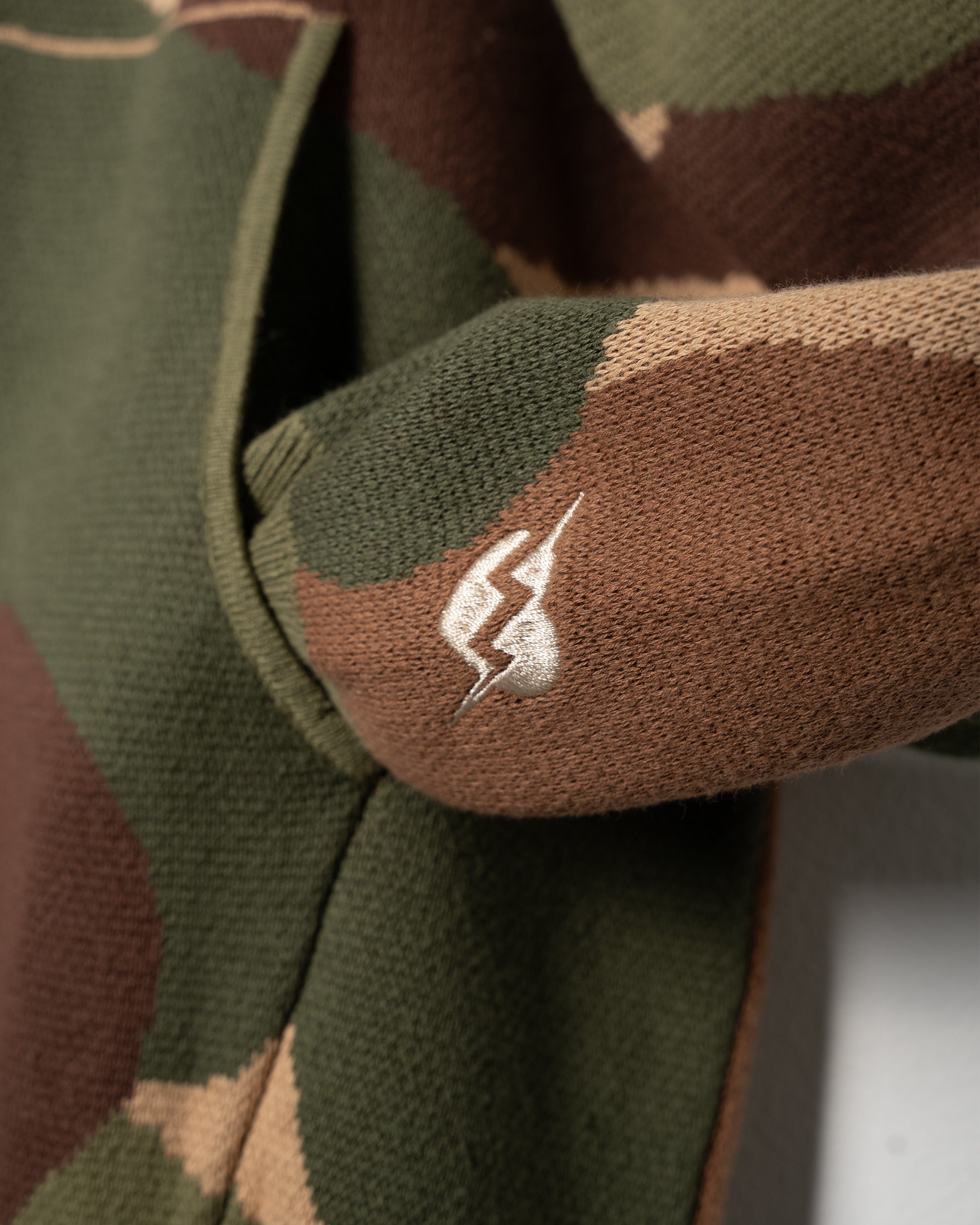 Camo Knit Sweater Hoodie