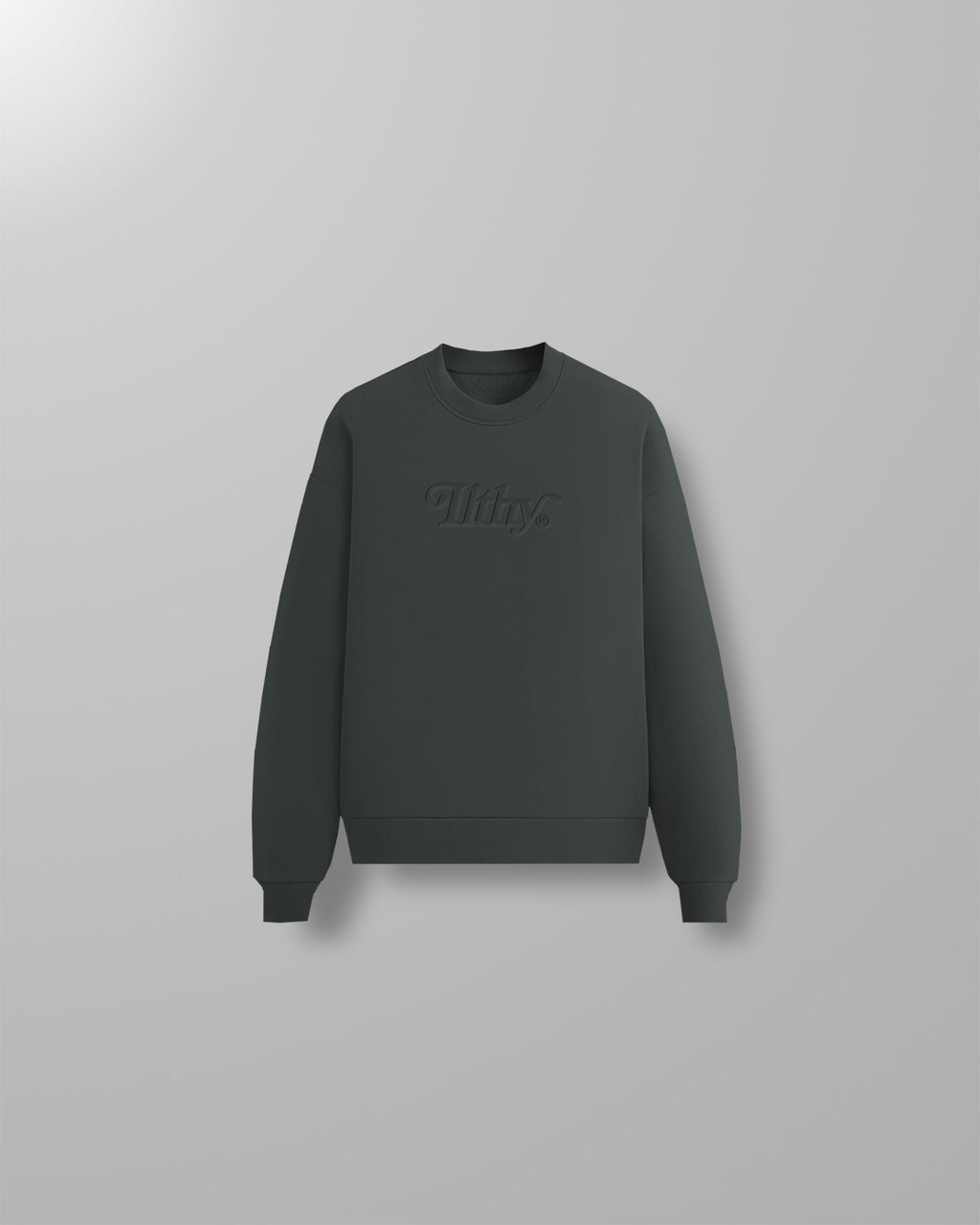 ILTHY®  Embossed Heavy Weight Crewneck (Black Charcoal)