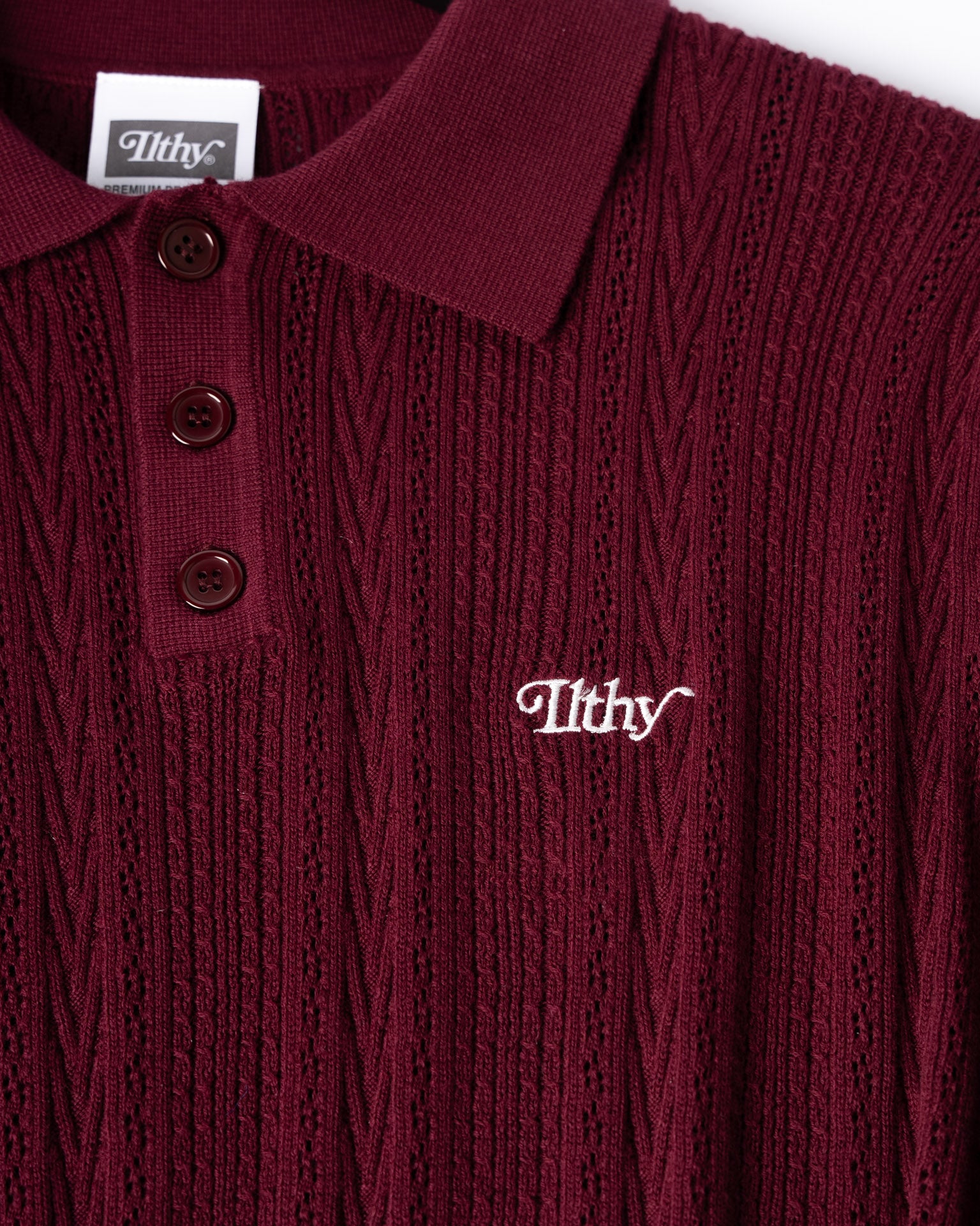 ILTHY® Crochet Premium Polo (Maroon)