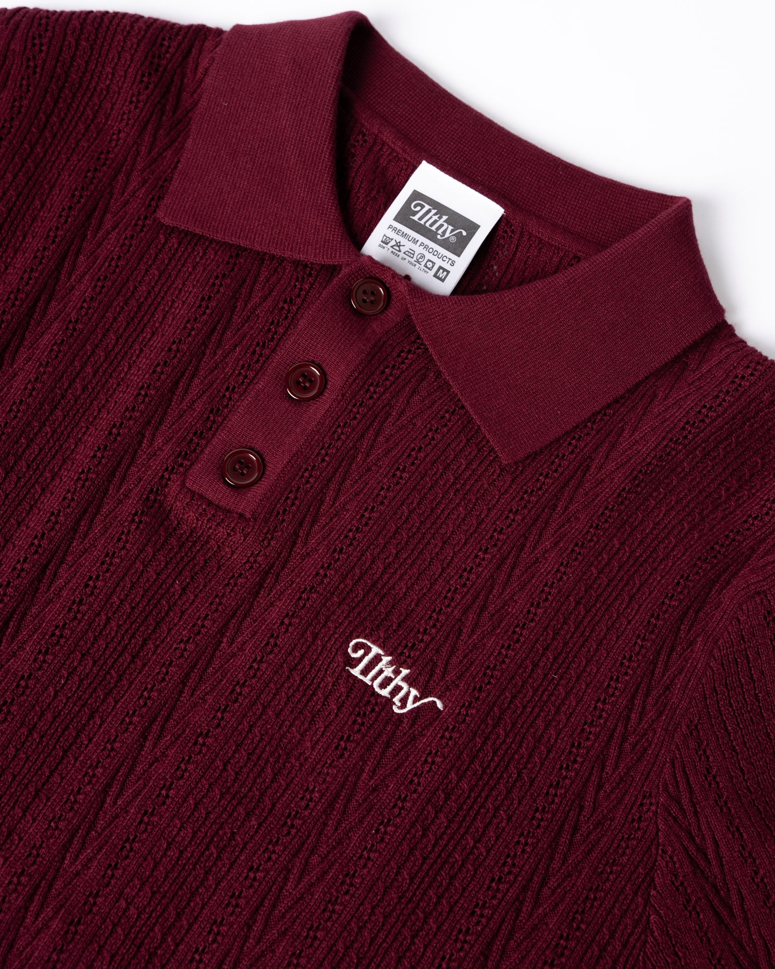 ILTHY® Crochet Premium Polo (Maroon)