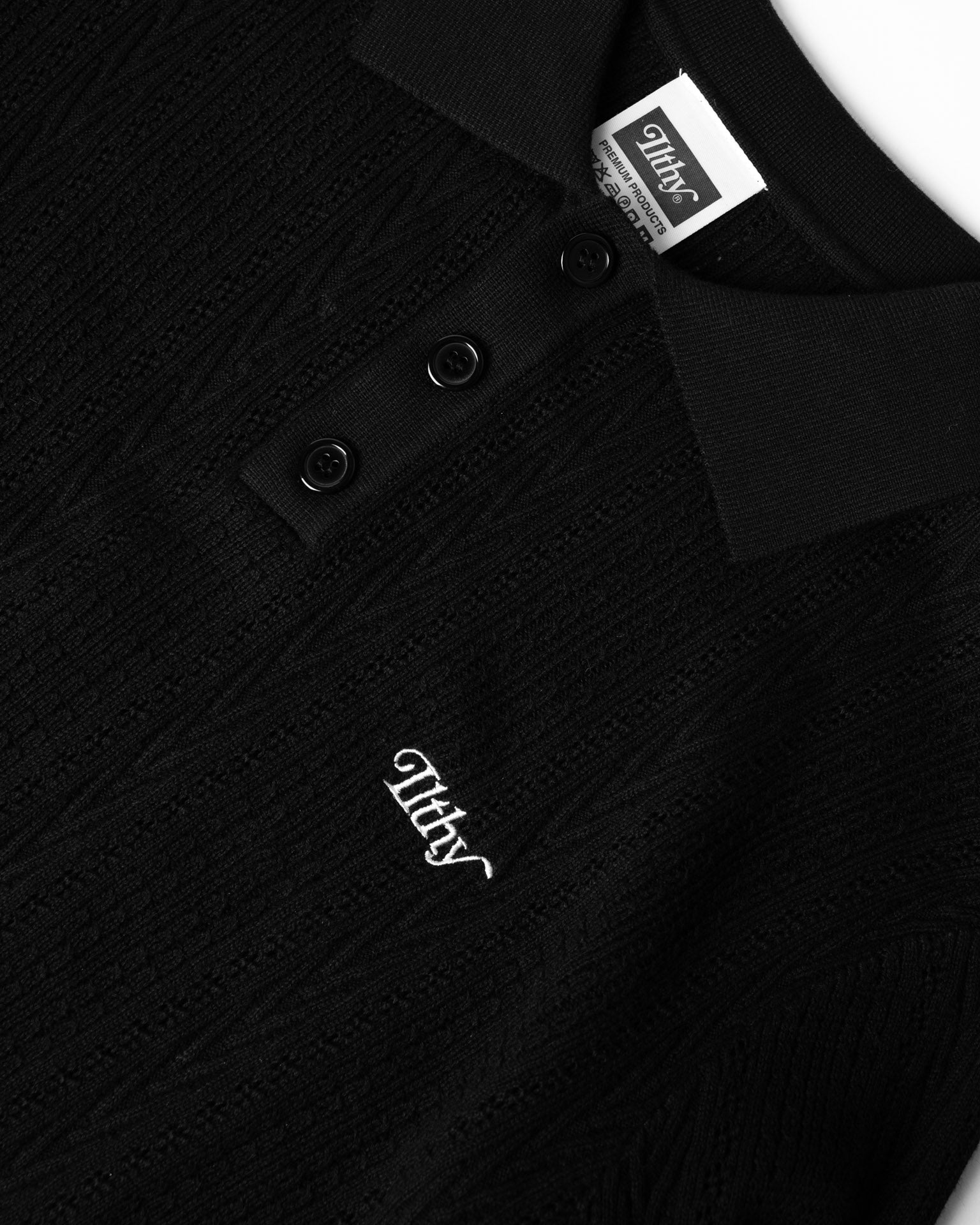ILTHY® Crochet Premium Polo (Black)