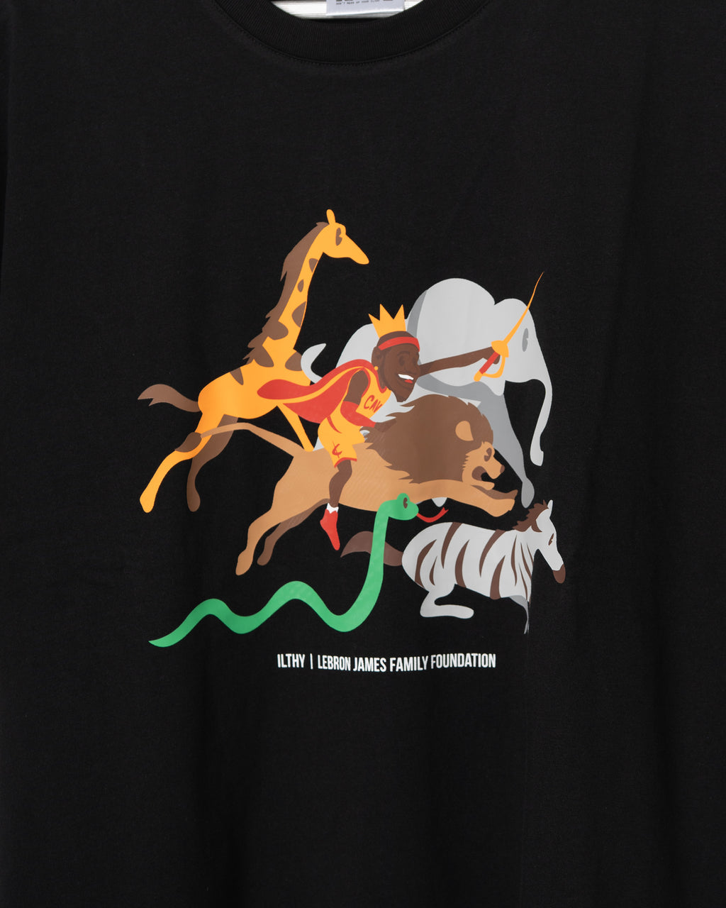 LeBron James Family Foundation King of the Jungle T-Shirt (Black)