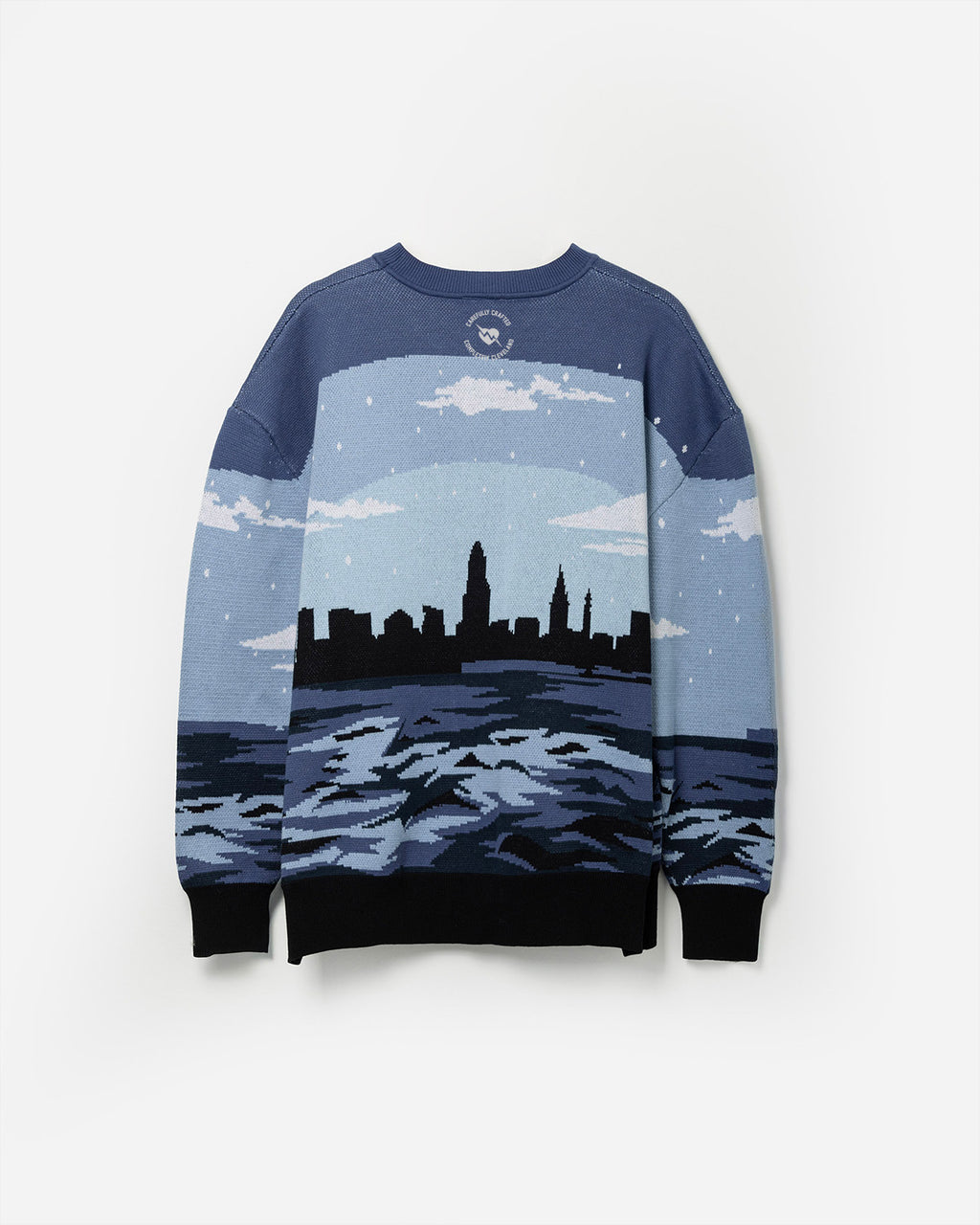 Market Garden Jacquard Knit Sweater (Blue)