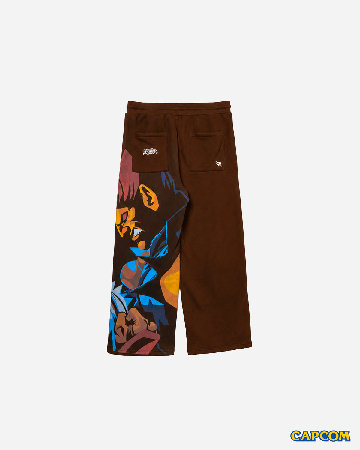 (PRE-ORDER) Street Fighter™ Wide Leg Sweatpants Ryu vs. Akuma (Brown)