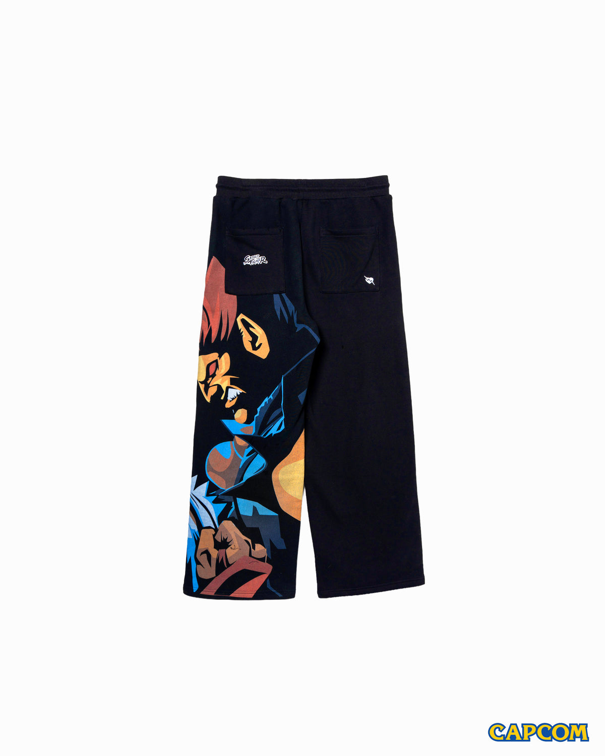(PRE-ORDER) Street Fighter™ Wide Leg Sweatpants Ryu vs. Akuma (Black)
