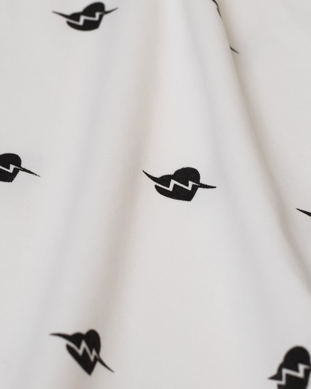 Polka Heart Heavyweight Puff Print T-Shirt (White)