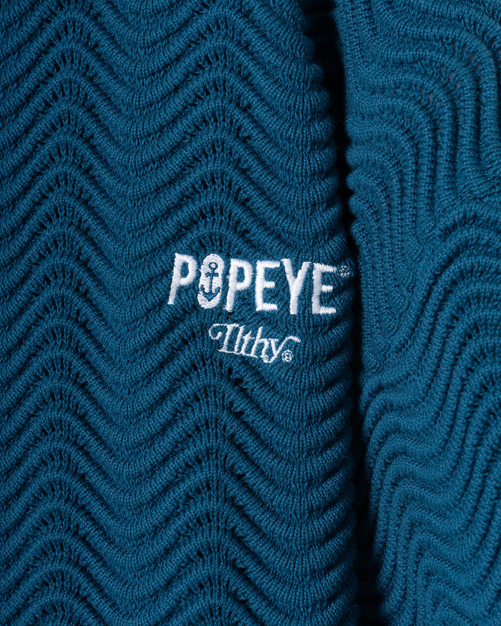Popeye® Ocean Waves Button-Up (Blue)