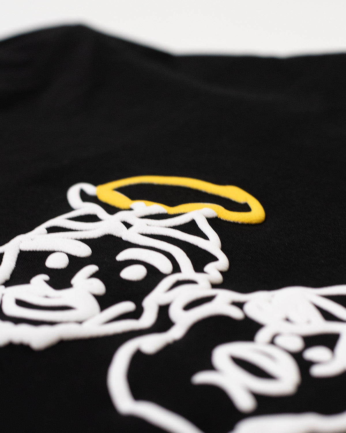 Rap Angels Heavyweight Puff Print T-Shirt (Black)