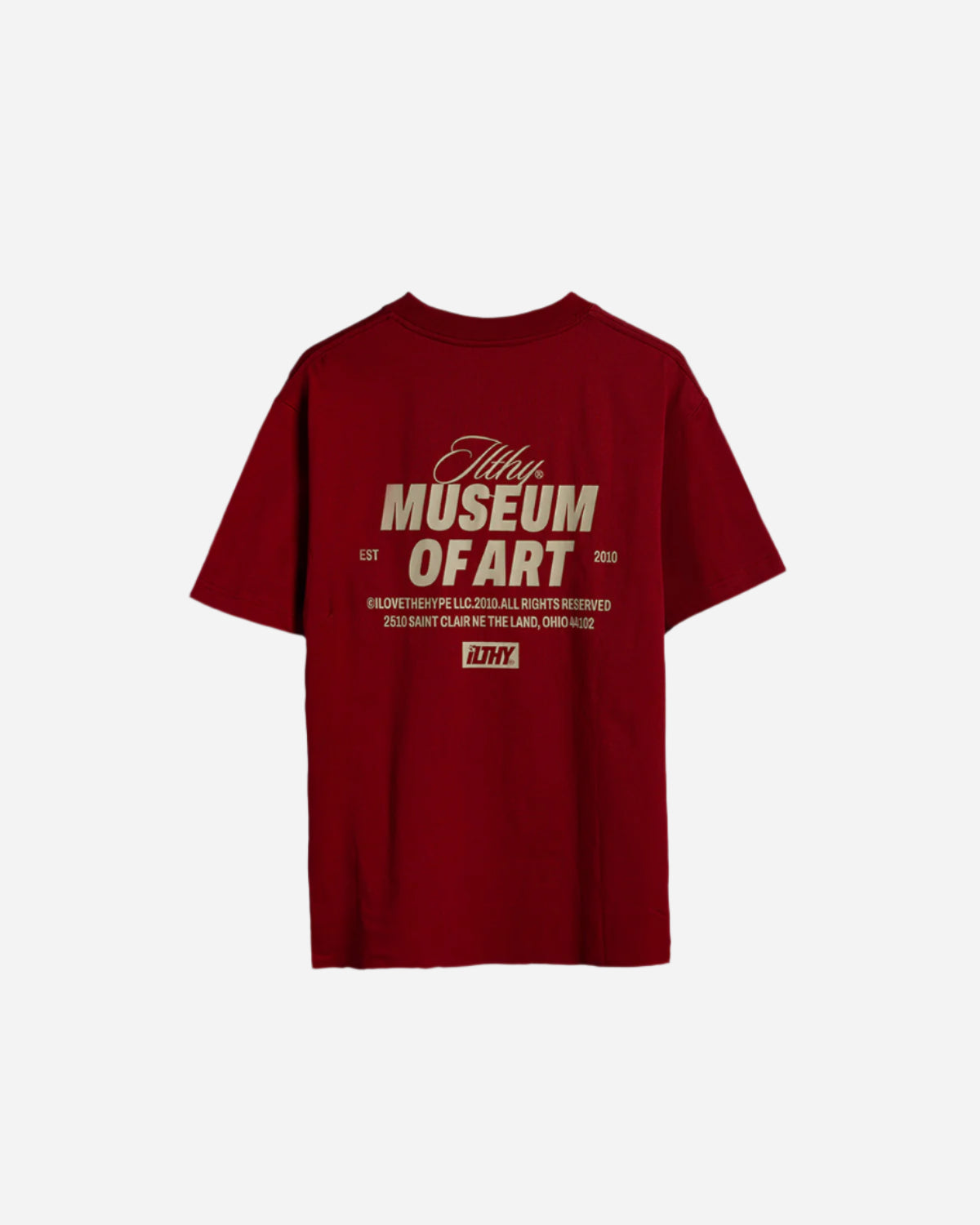 ILTHY® Museum of Art Heavy Weight Tee (Maroon Red)